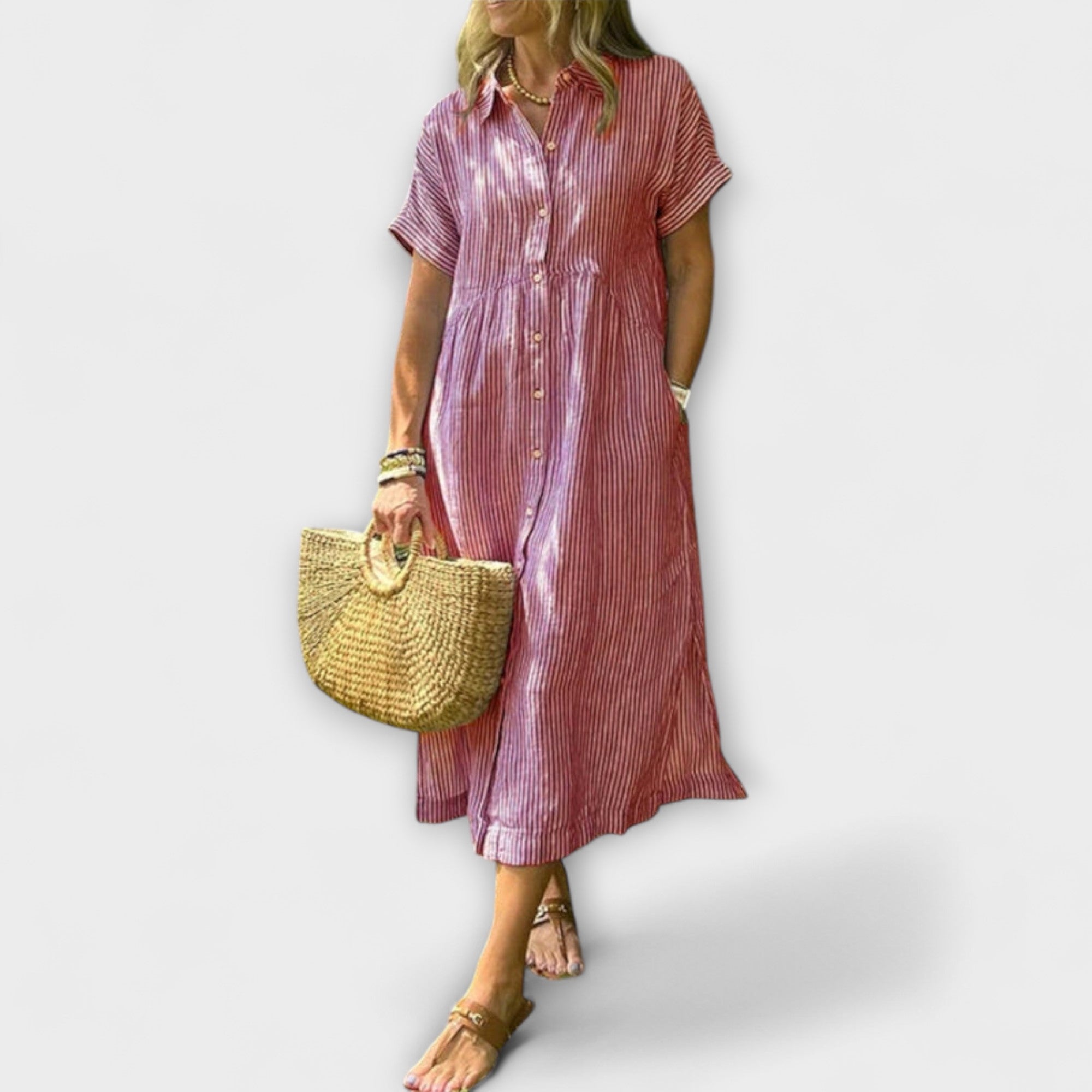 אנוריה - שמלה פסית