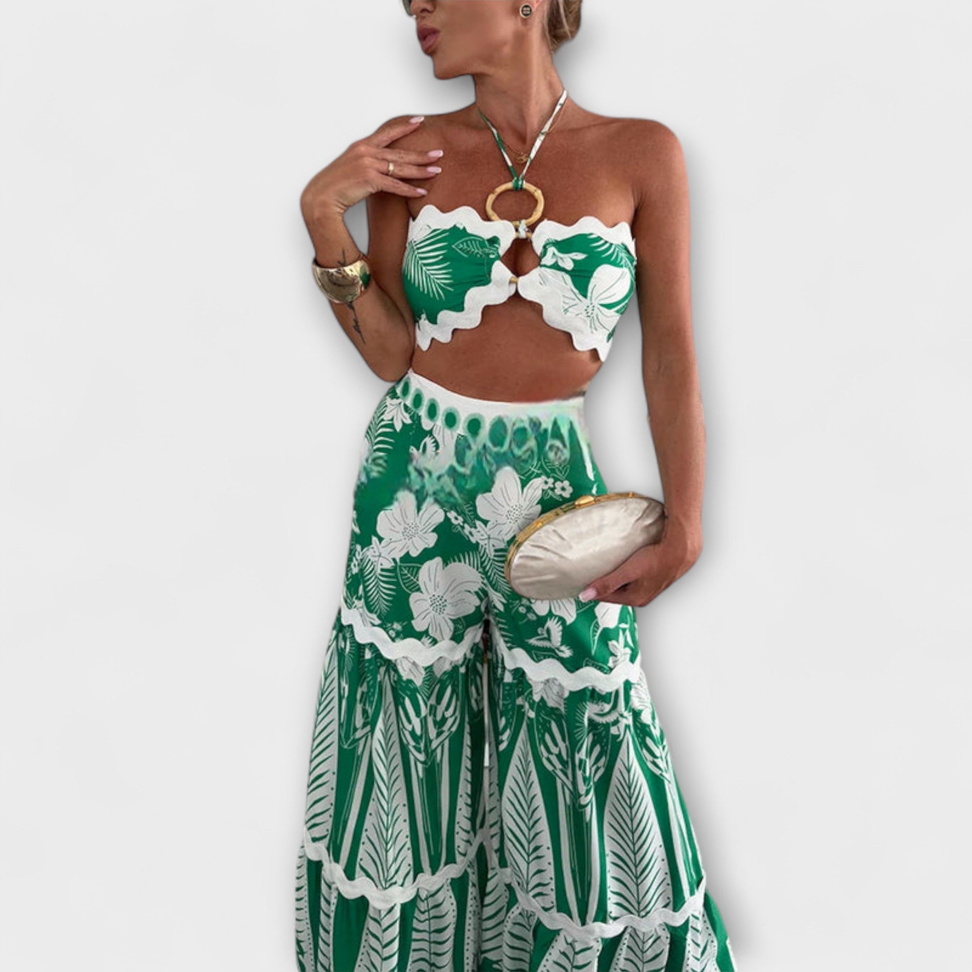 זלה - סט טבעות הלטר עם קצה ריק ריק של קאסי