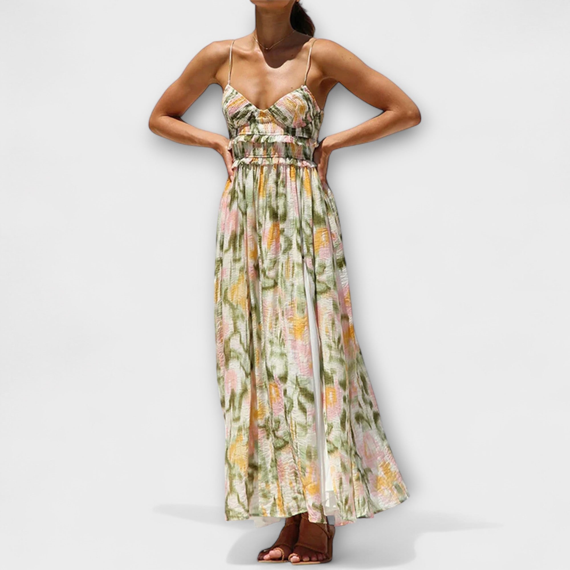 אנליז - שמלת וולק מודפסת