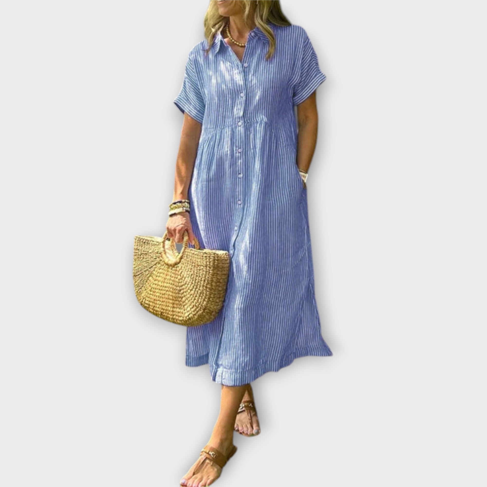 אנוריה - שמלה פסית