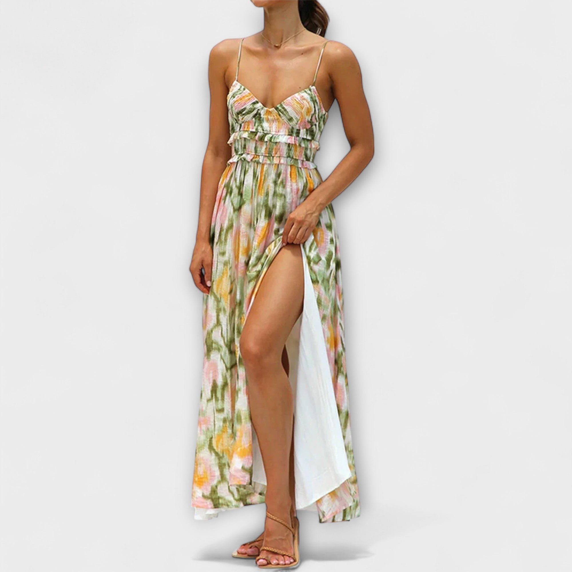 אנליז - שמלת וולק מודפסת