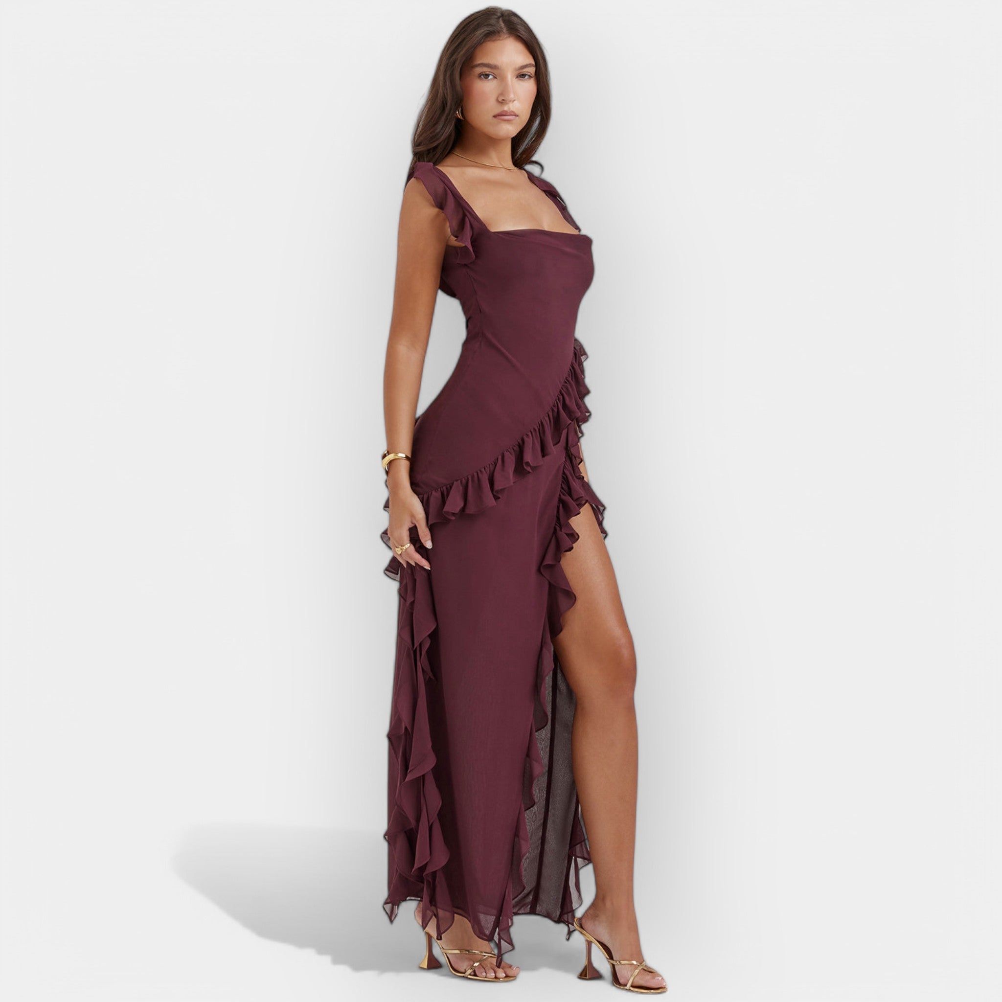 שמלות עם חריצים וולנים מתואמים