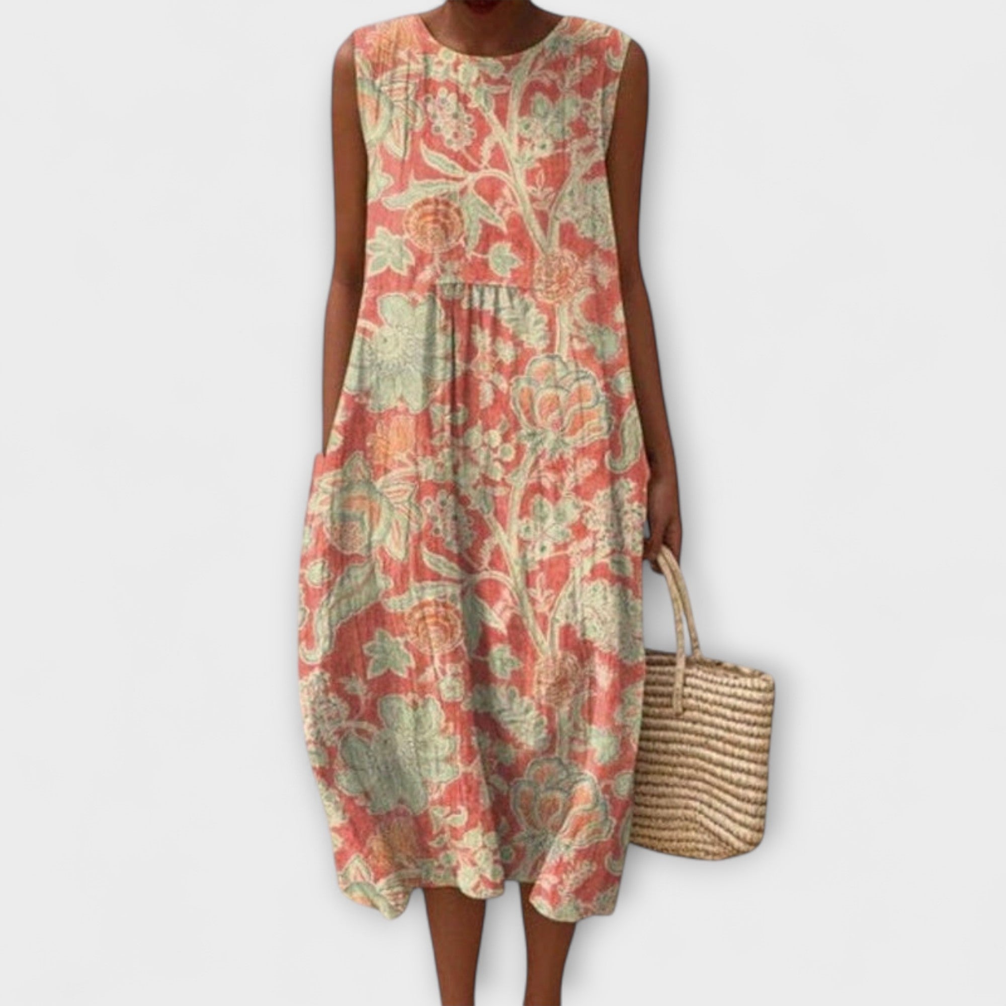 תאליה – שמלת מידי בעיצוב וינטג' פרחוני