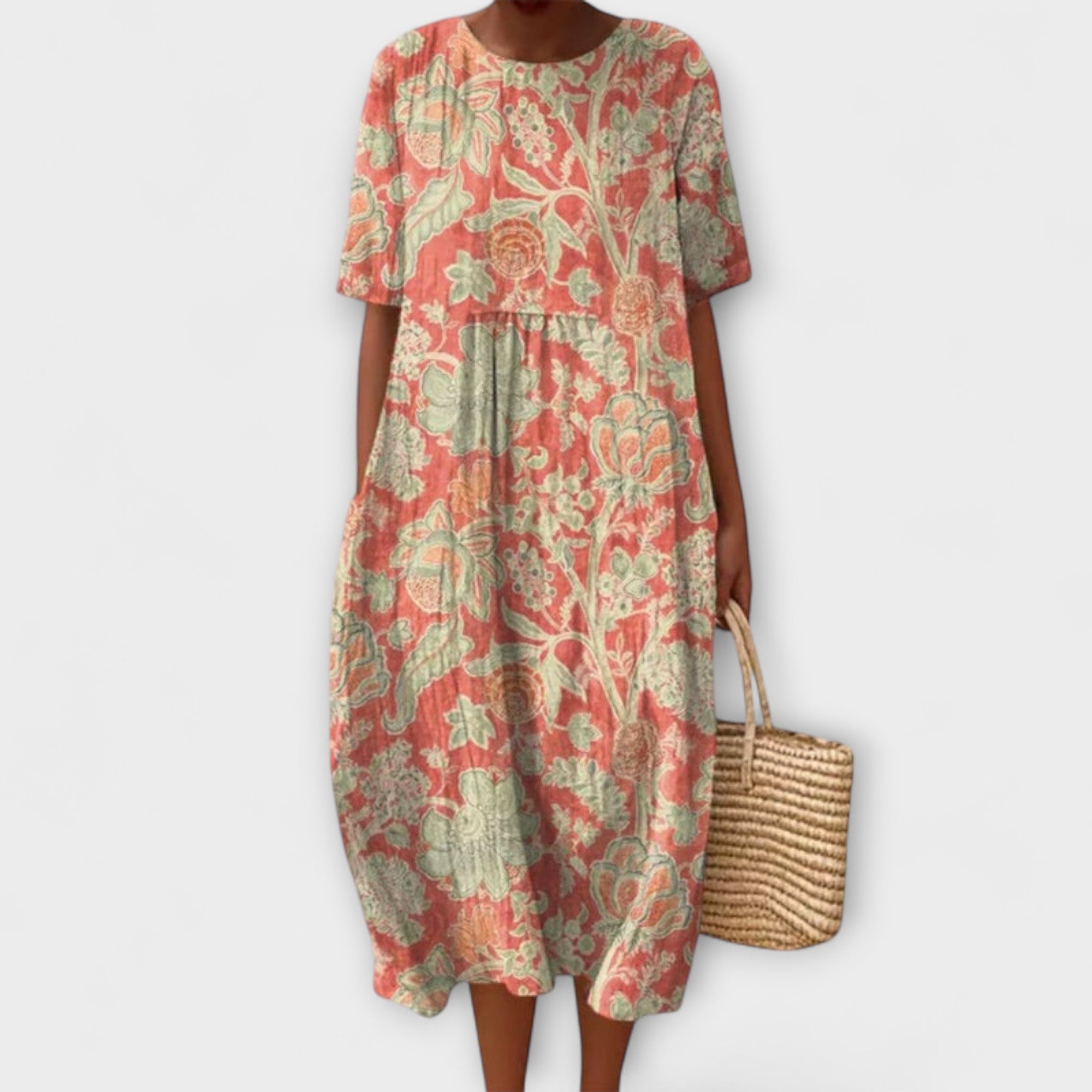 תאליה – שמלת מידי בעיצוב וינטג' פרחוני