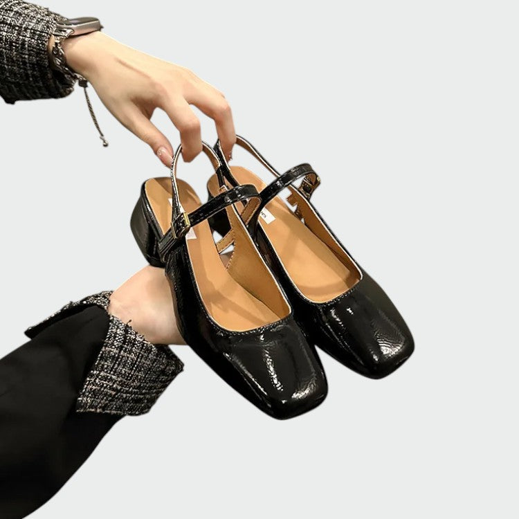 אוליביה - נעלי מרי ג'יין עם קצה מרובע