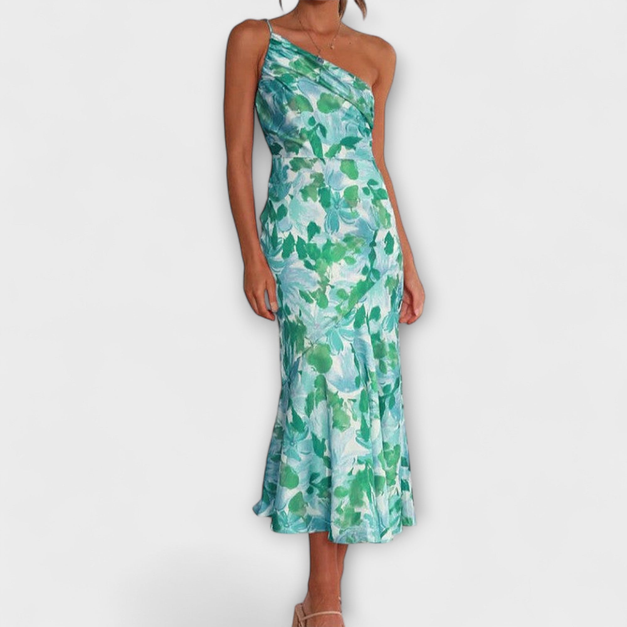 טביאה - שמלת פרחים אסימטרית