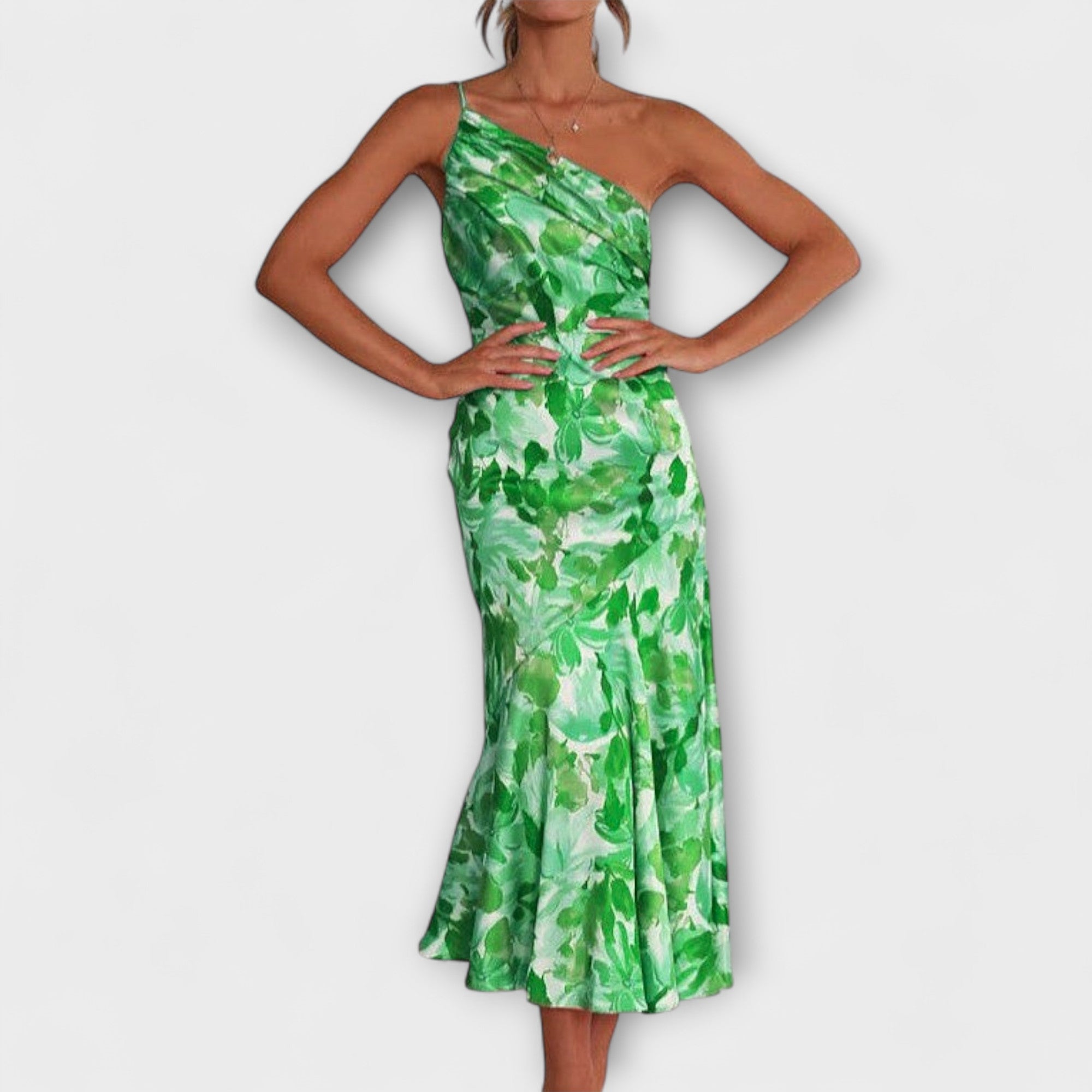 טביאה - שמלת פרחים אסימטרית