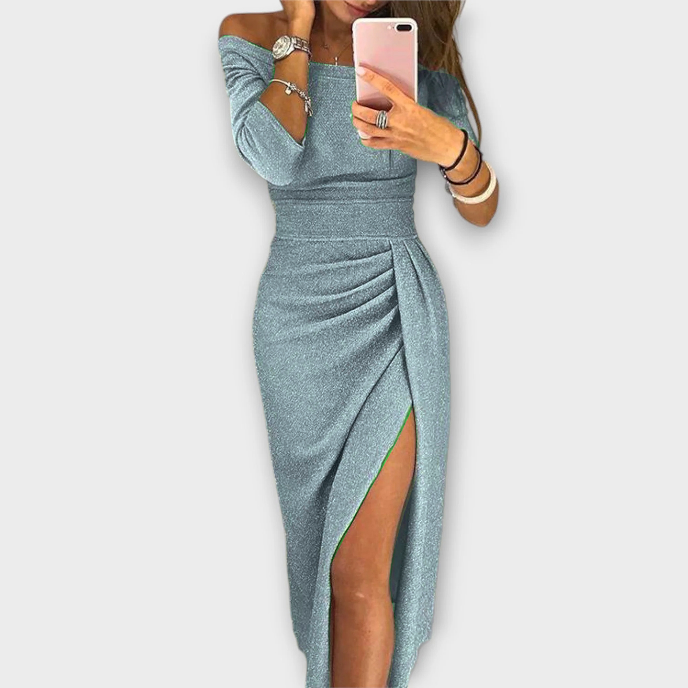 לנה - שמלת אוף-שולדר אלגנטית