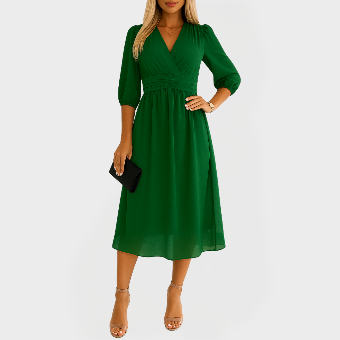 שמלת שיפון משי קלילה להופעות אלגנטיות