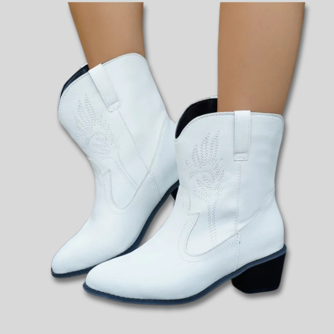 זפירה - מגפי קאובוי קלאסיים רקומים