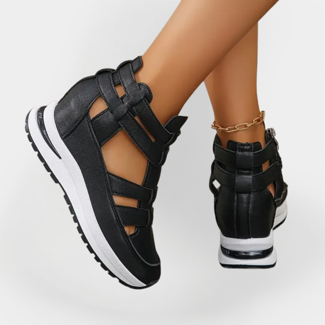 סנדל אלגנטי קל עם עקב ורוכסן צדדי