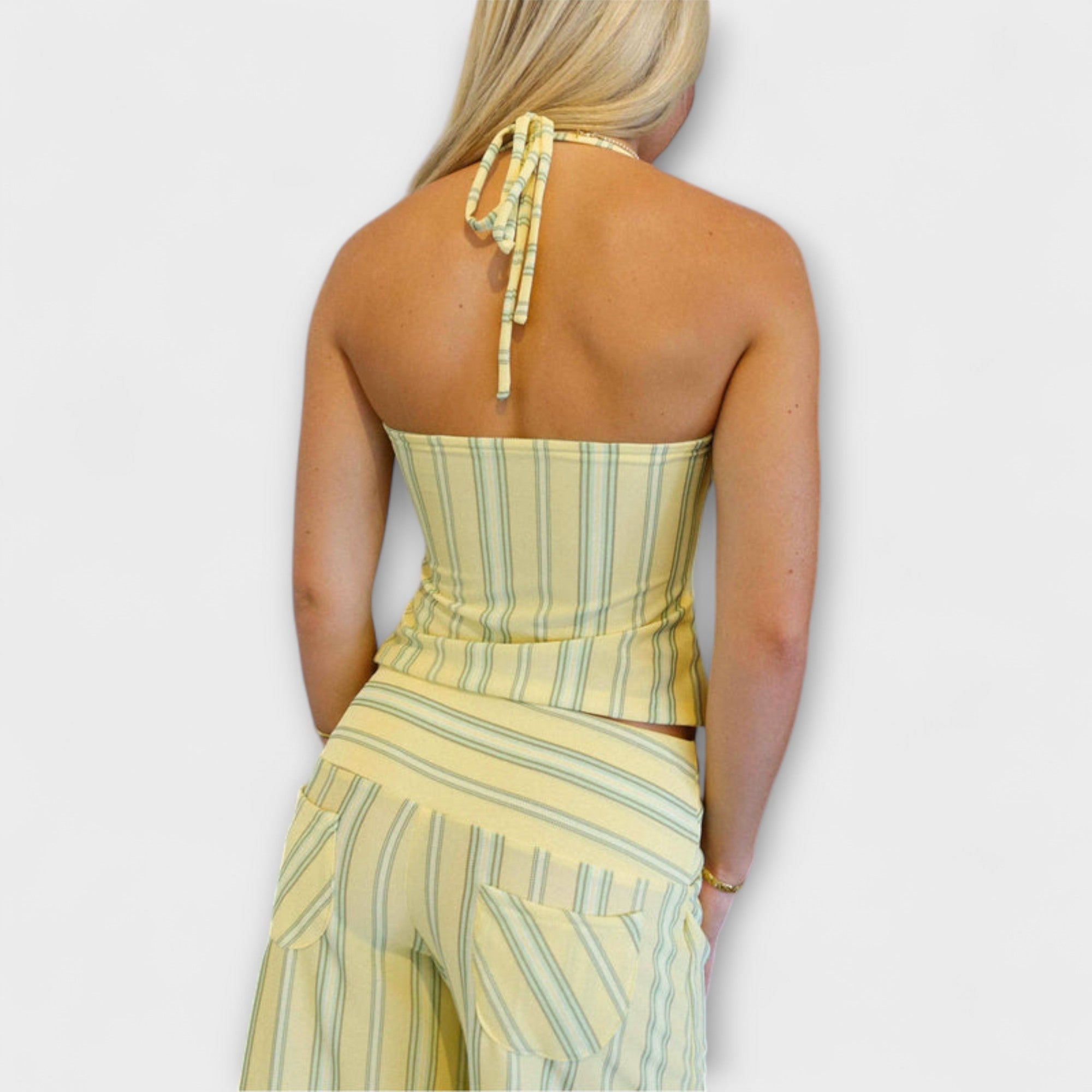 אנהסטסיה - סט מכנסיים עם פסים קלאסיים