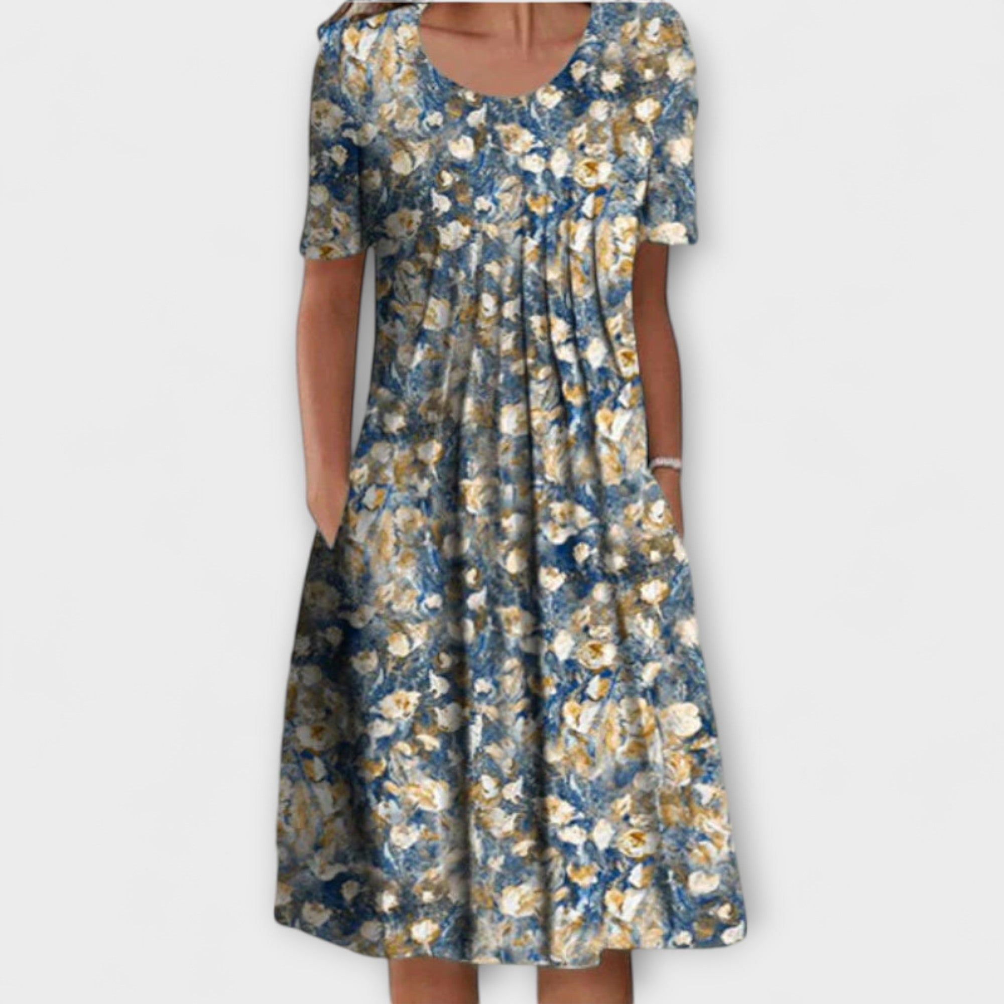 אימלי – שמלת שכבות אלגנטית עם שליטה על הבטן