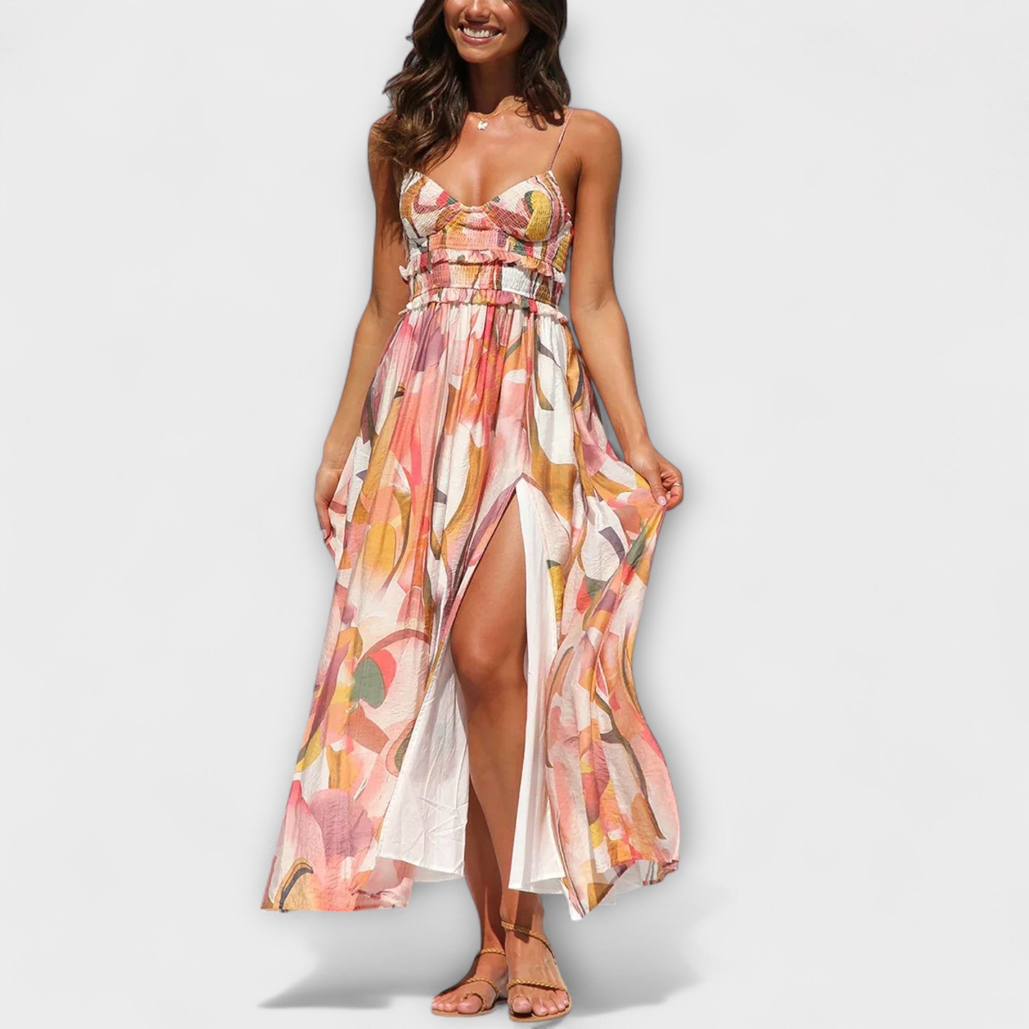 אנליז - שמלת וולק מודפסת