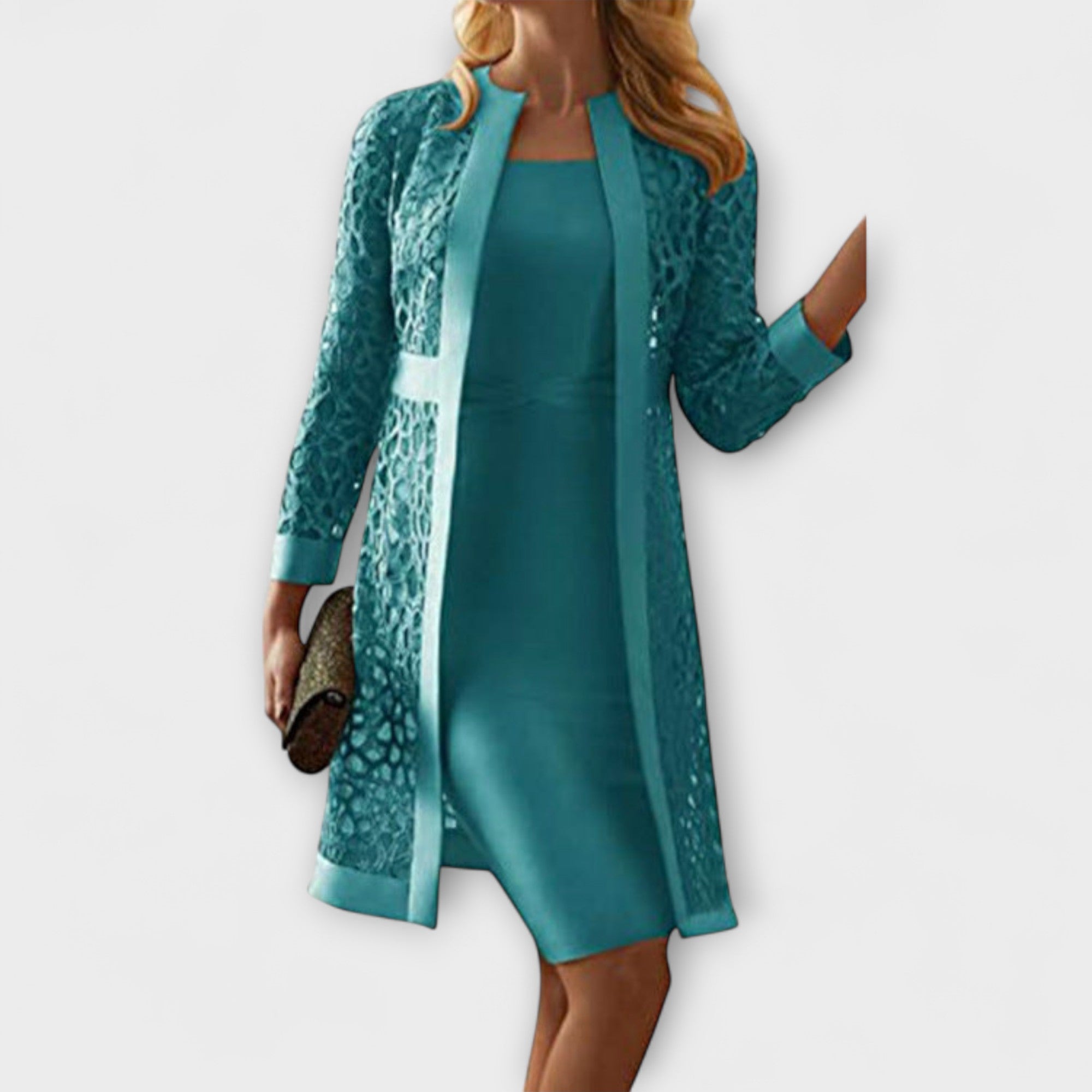 רונה - שמלת תחרה אלגנטית בשני חלקים