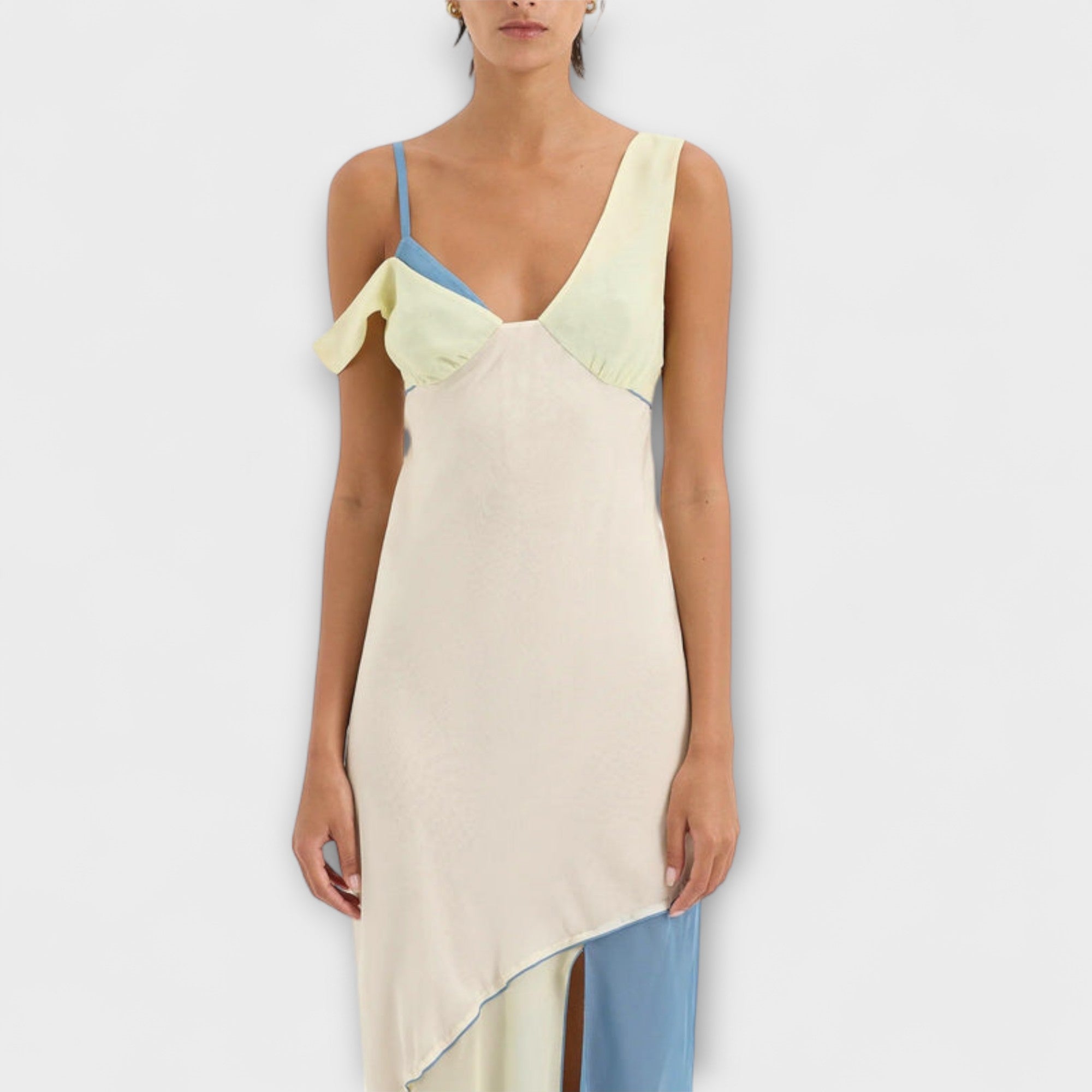 אלורה - שמלת מידי תמס עם פרטי חיבור