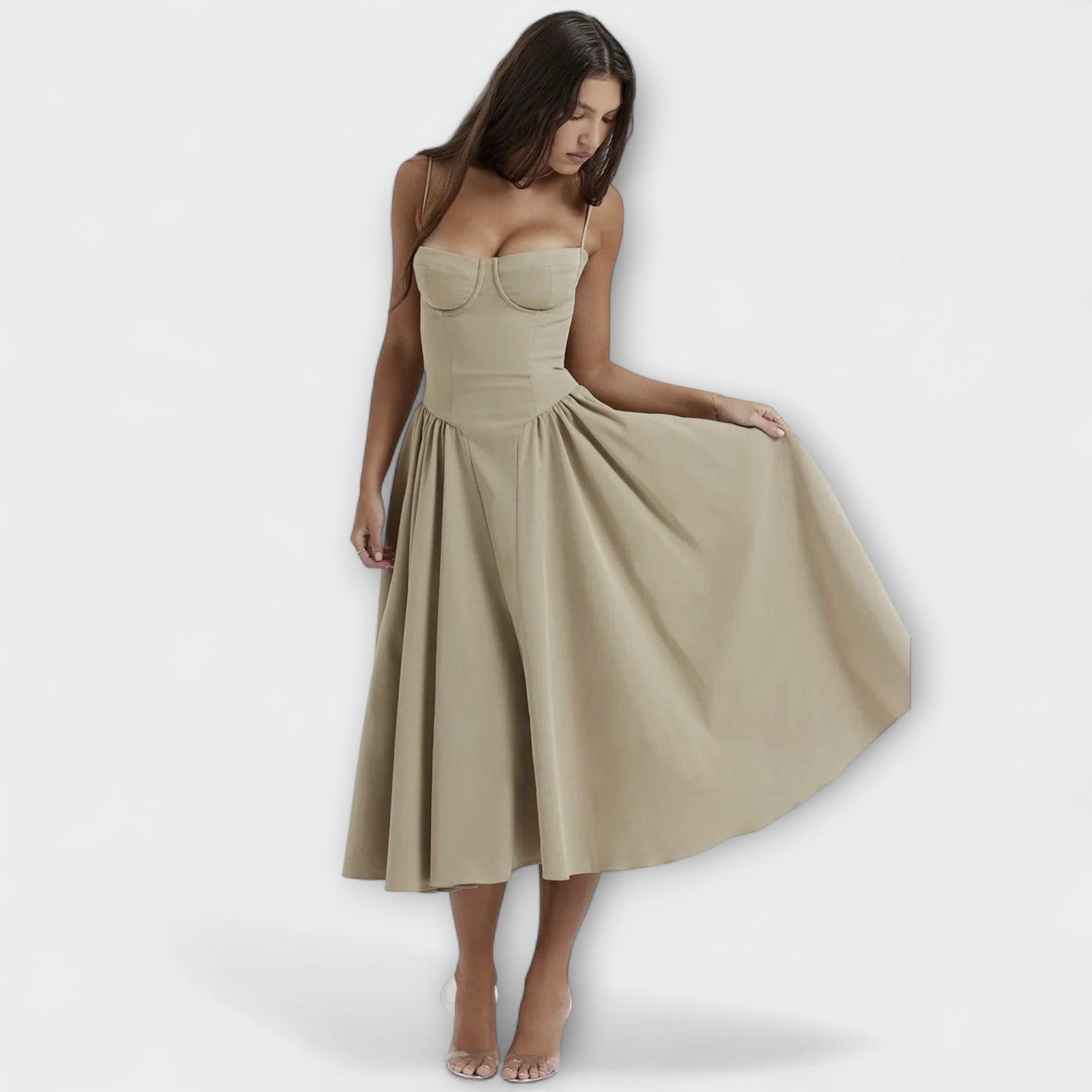 רוזלי - שמלת קורסט ללא שרוולים מעודנת