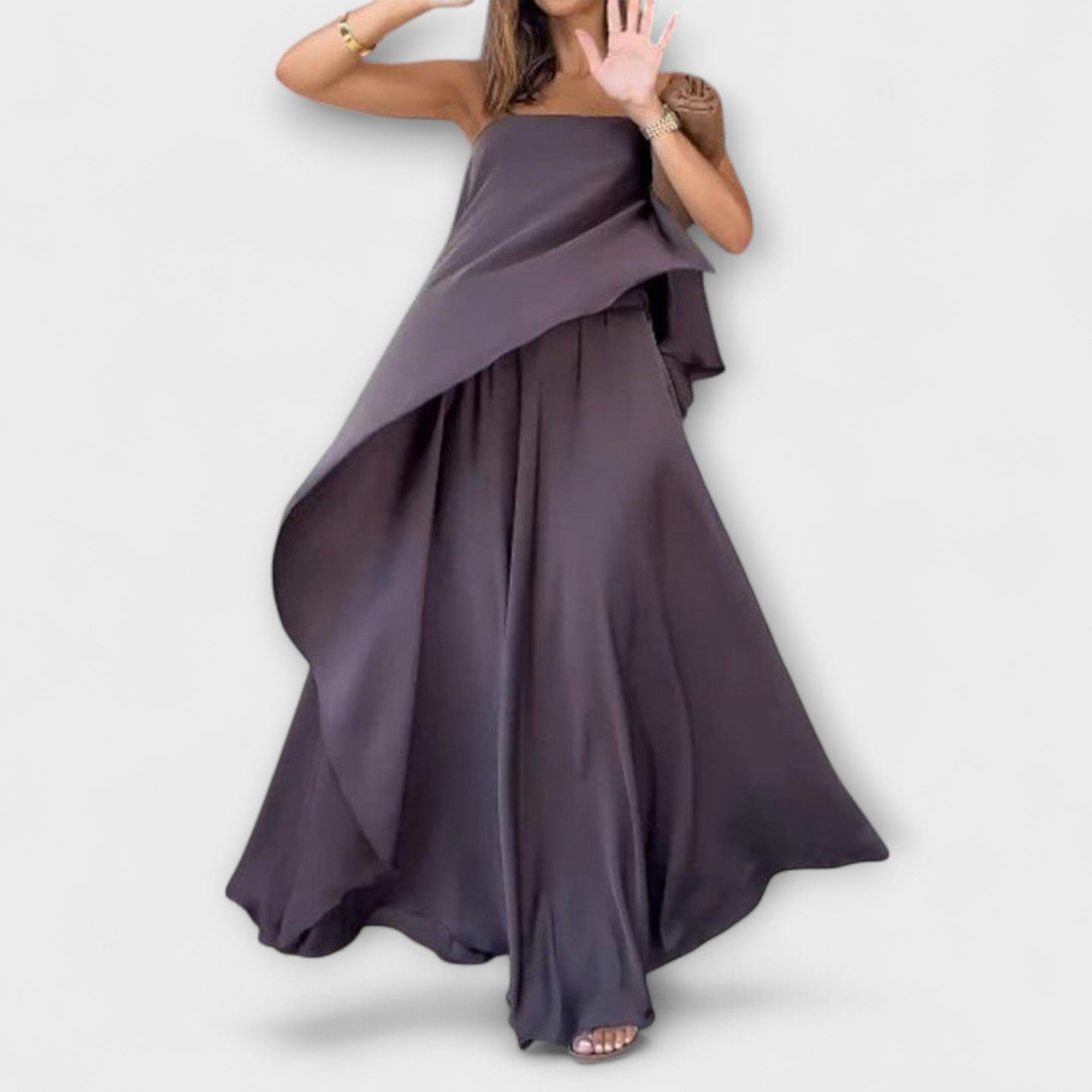 רובי - טופ bandeau ללא שרוולים וחצאית