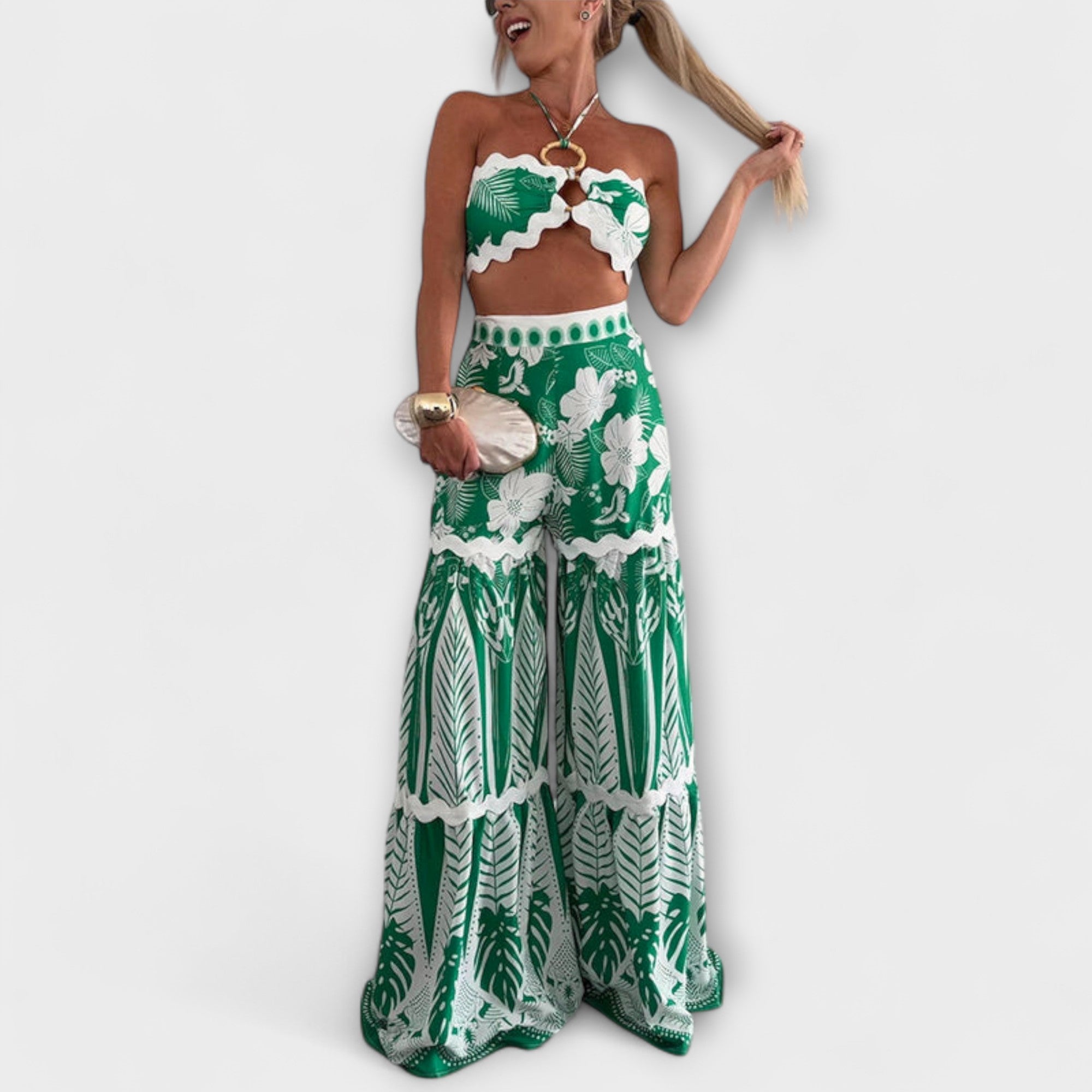 זלה - סט טבעות הלטר עם קצה ריק ריק של קאסי