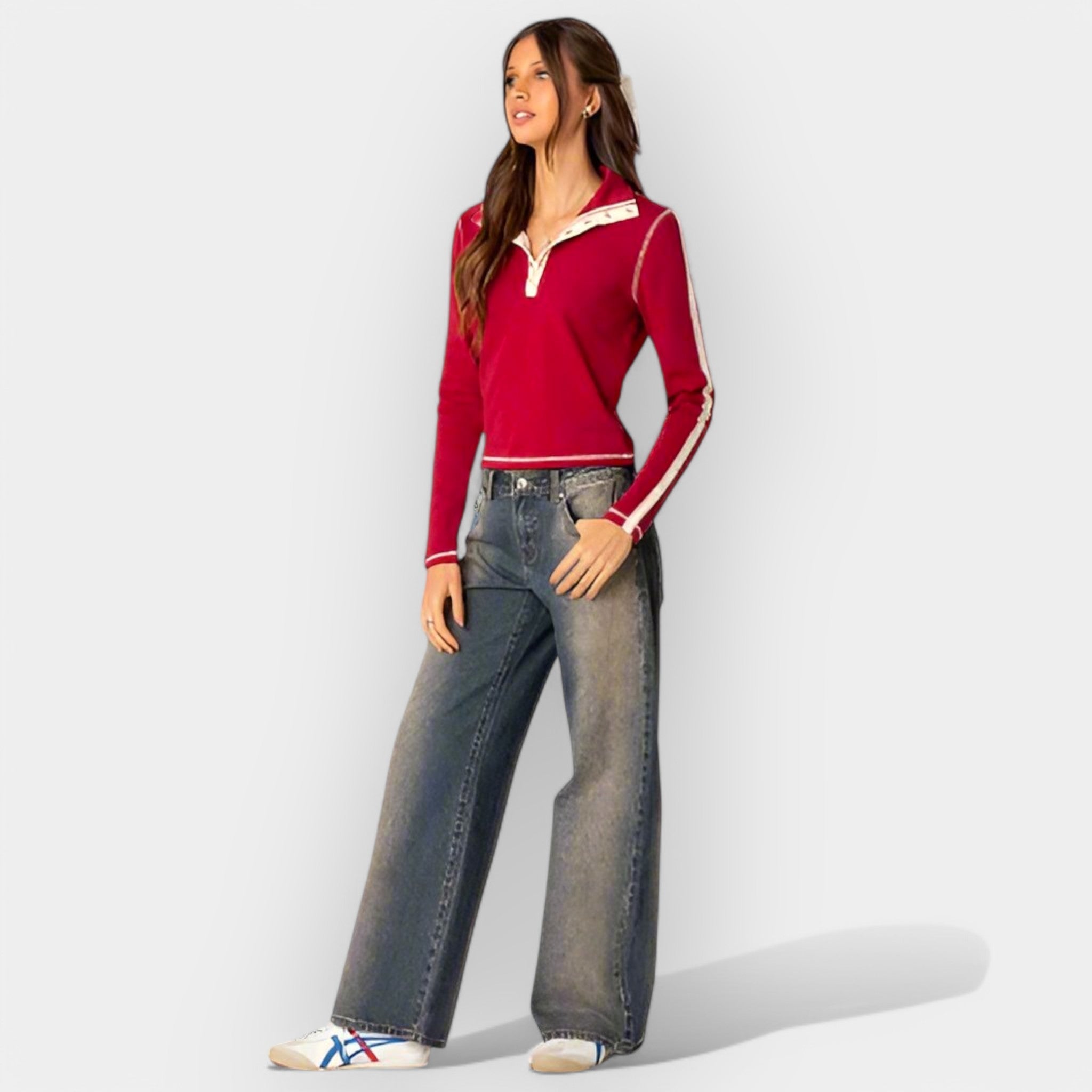 מכנסי ג'ינס נמוכים