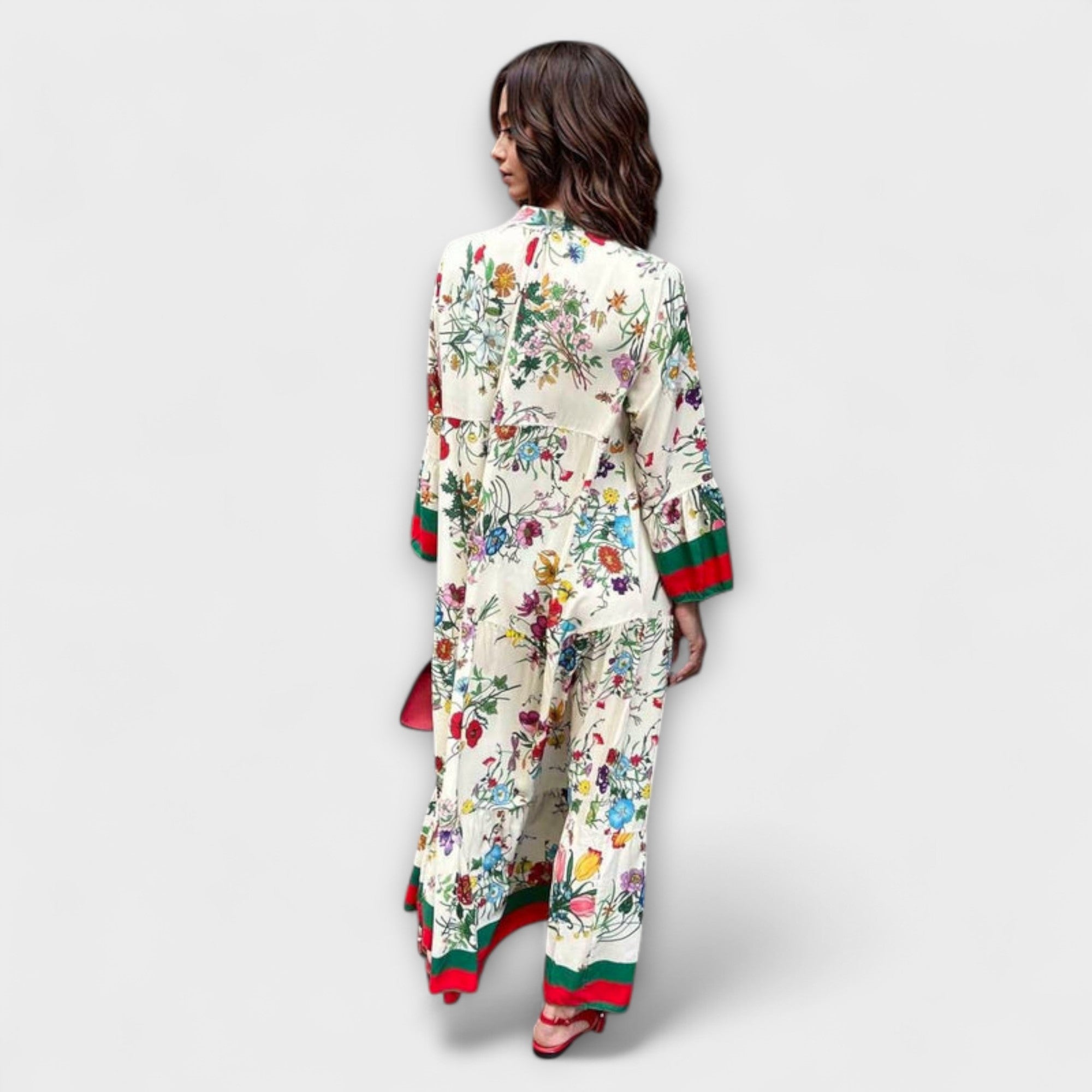 אוריאנה - שמלת מקסי עם הדפס פרחים