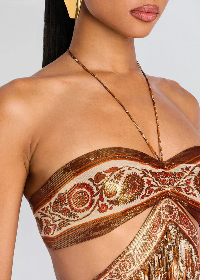 שמלת מקסי זהב אורה