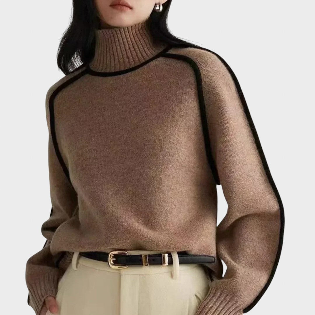 דונה | סוודר צווארון גבוה אלגנטי