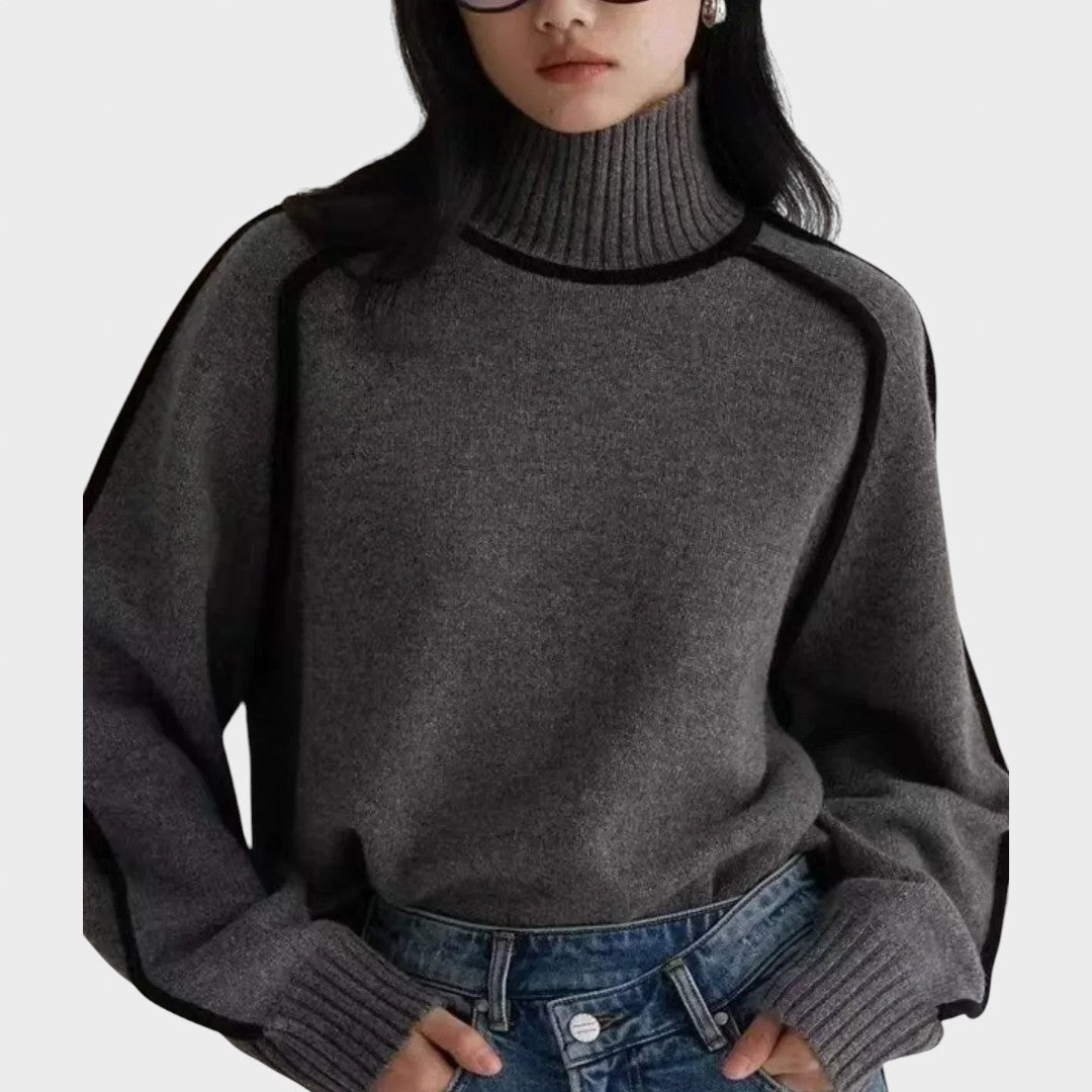 דונה | סוודר צווארון גבוה אלגנטי
