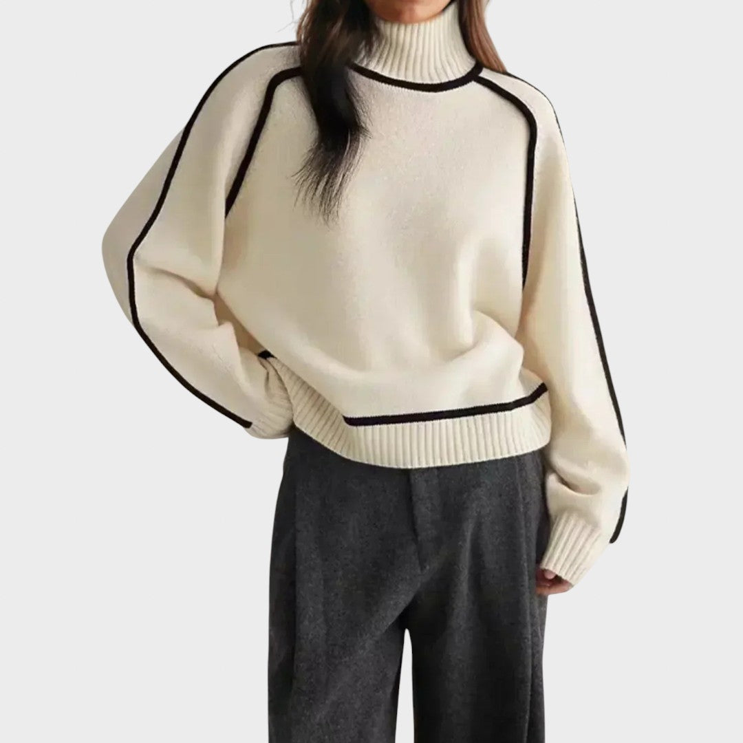 דונה | סוודר צווארון גבוה אלגנטי