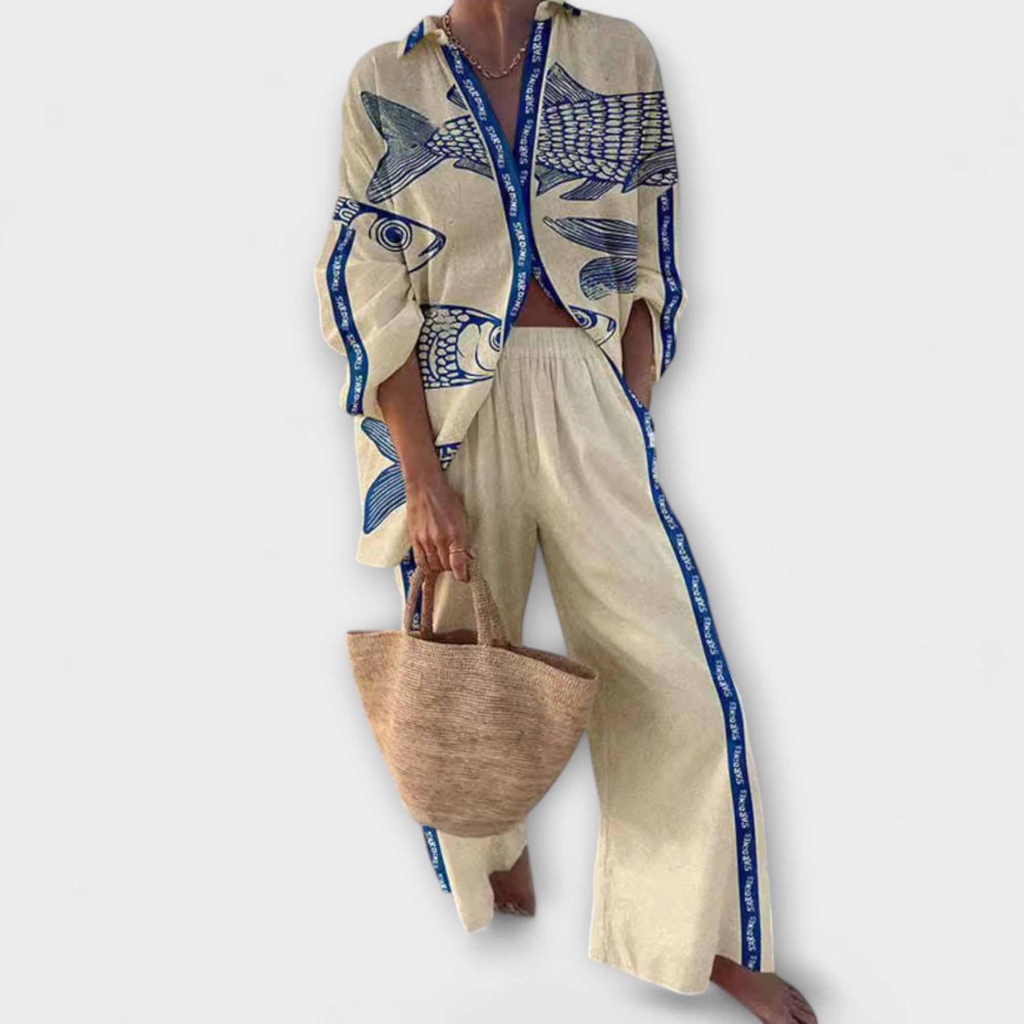 יאזט – מראה נינוח עם הדפס דגים