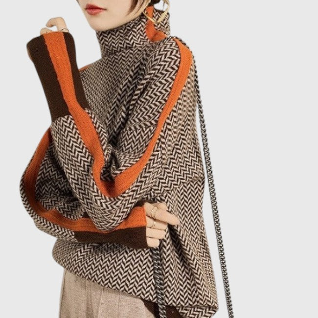 יעל – סוודר גולף עם דוגמה