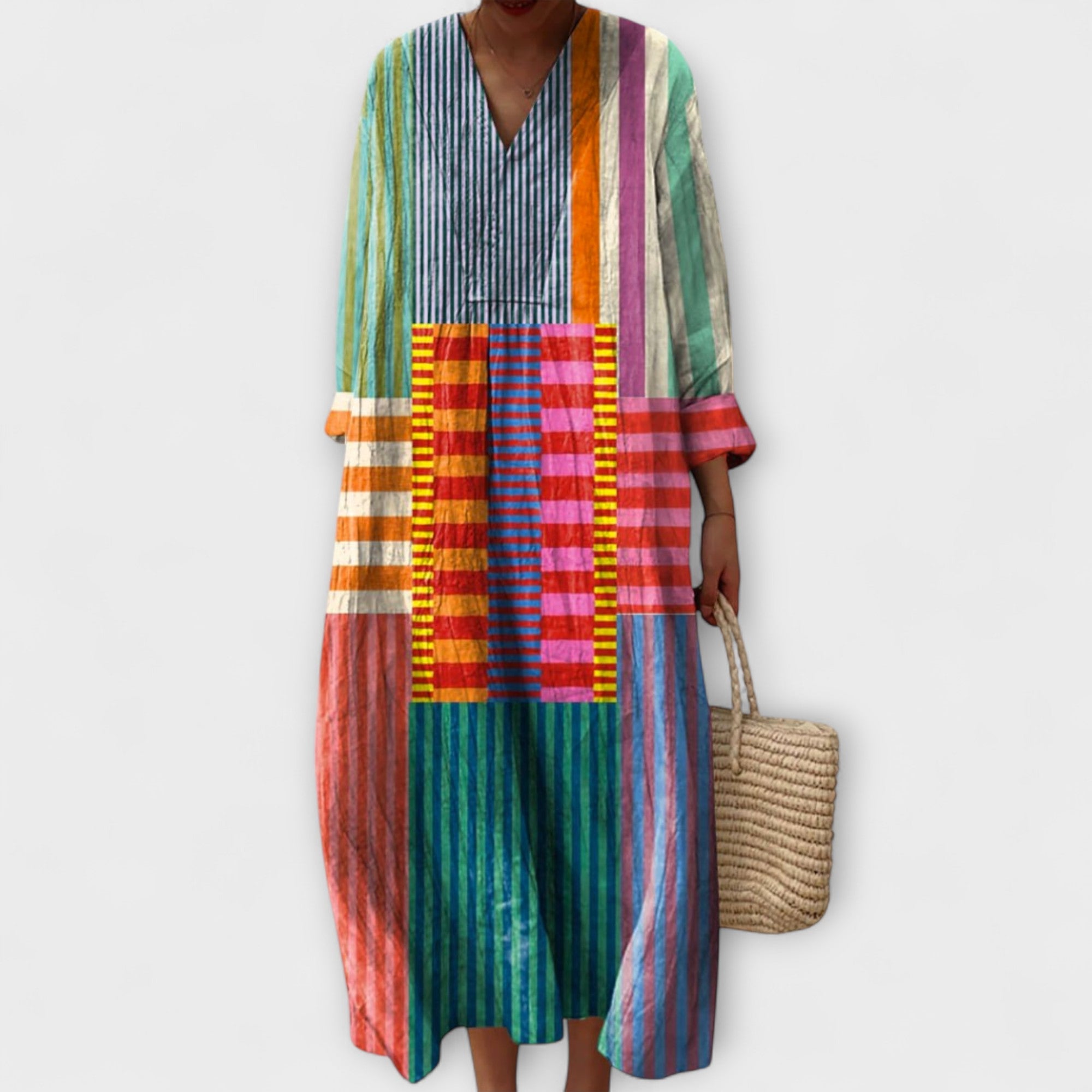 ליה - שמלה אלגנטית בעיצוב גיאומטרי