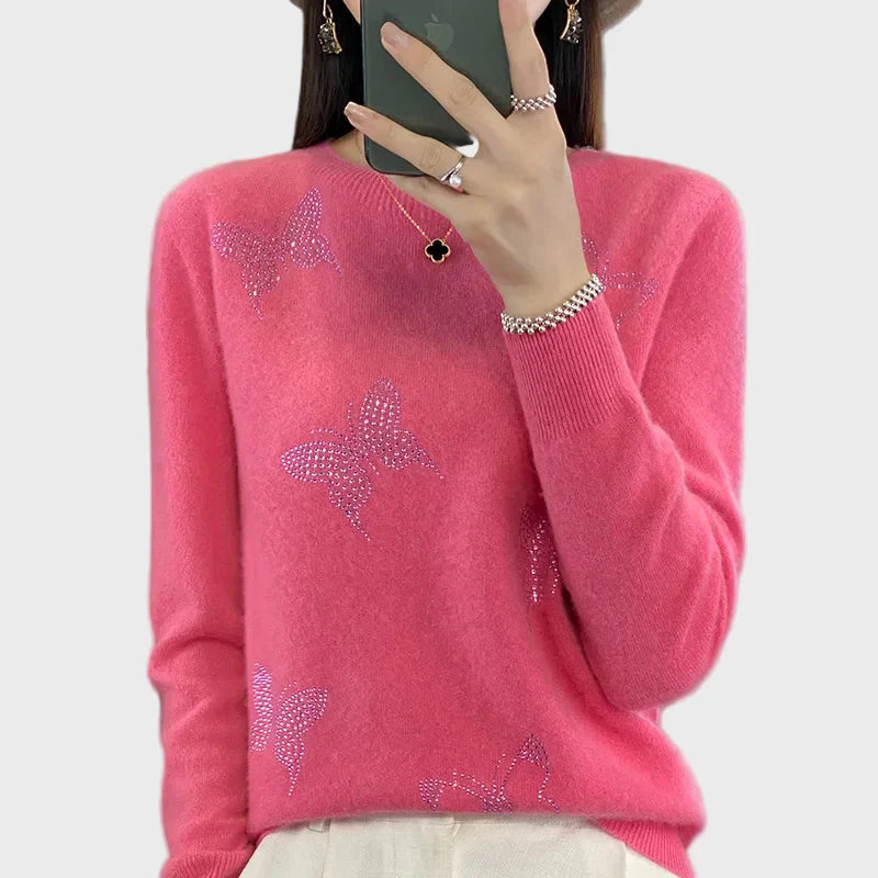 סוודר ז'יבגו עם דוגמת פרפר