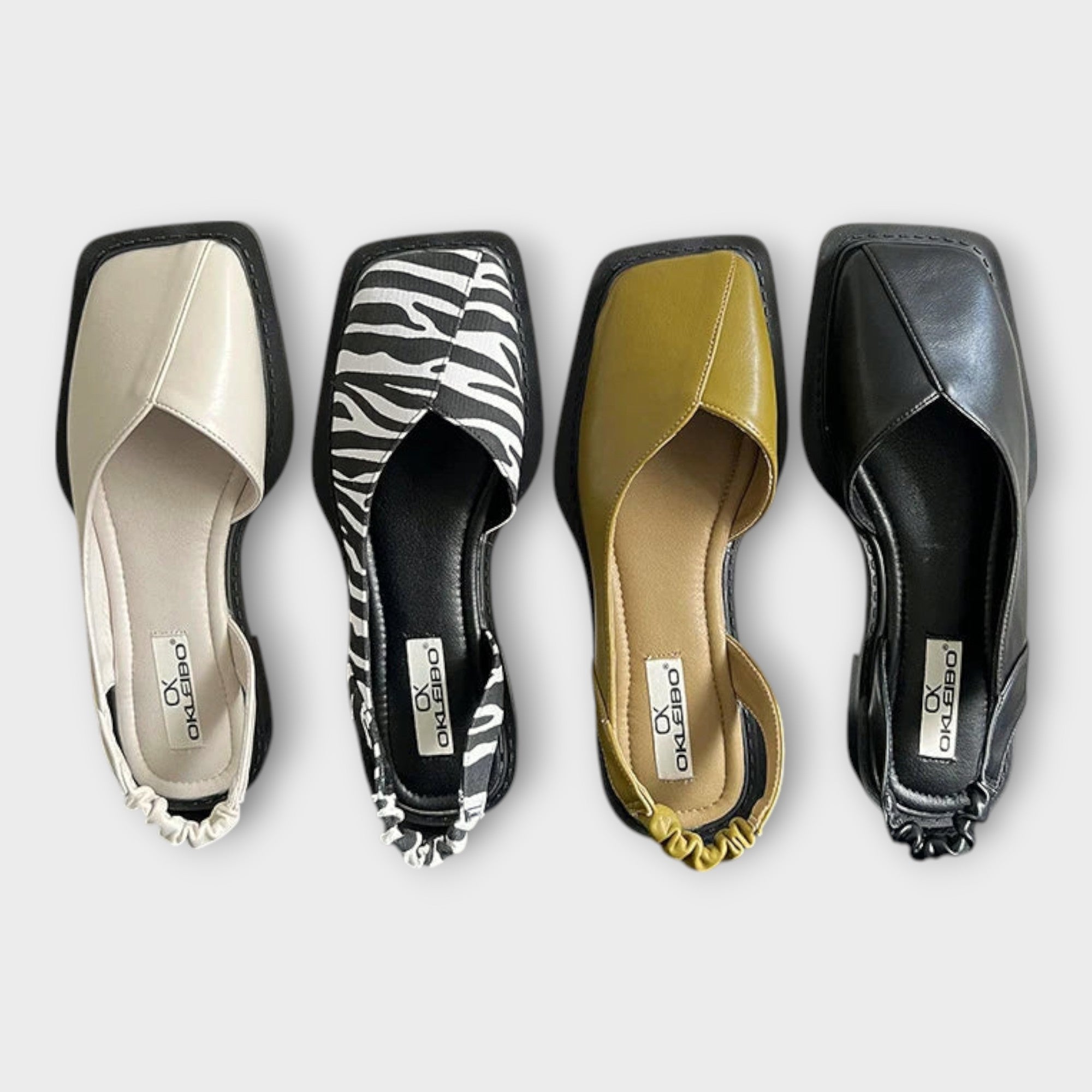 מוקסינים מעור סינתטי עם עקב אלסטי