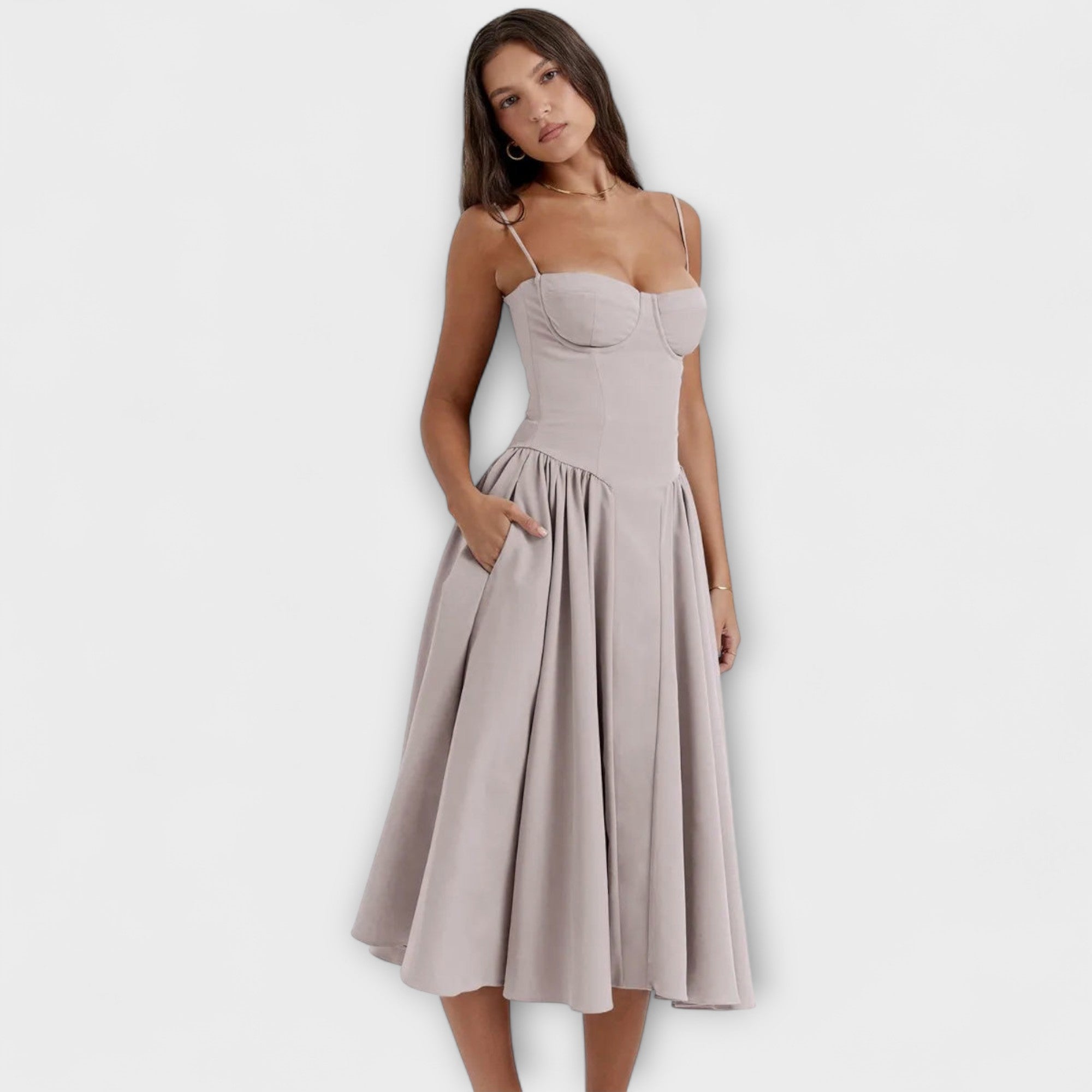 רוזלי - שמלת קורסט ללא שרוולים מעודנת