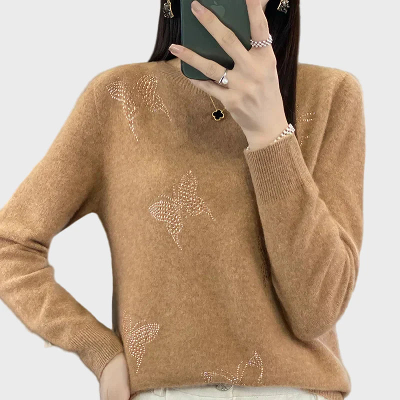 סוודר ז'יבגו עם דוגמת פרפר