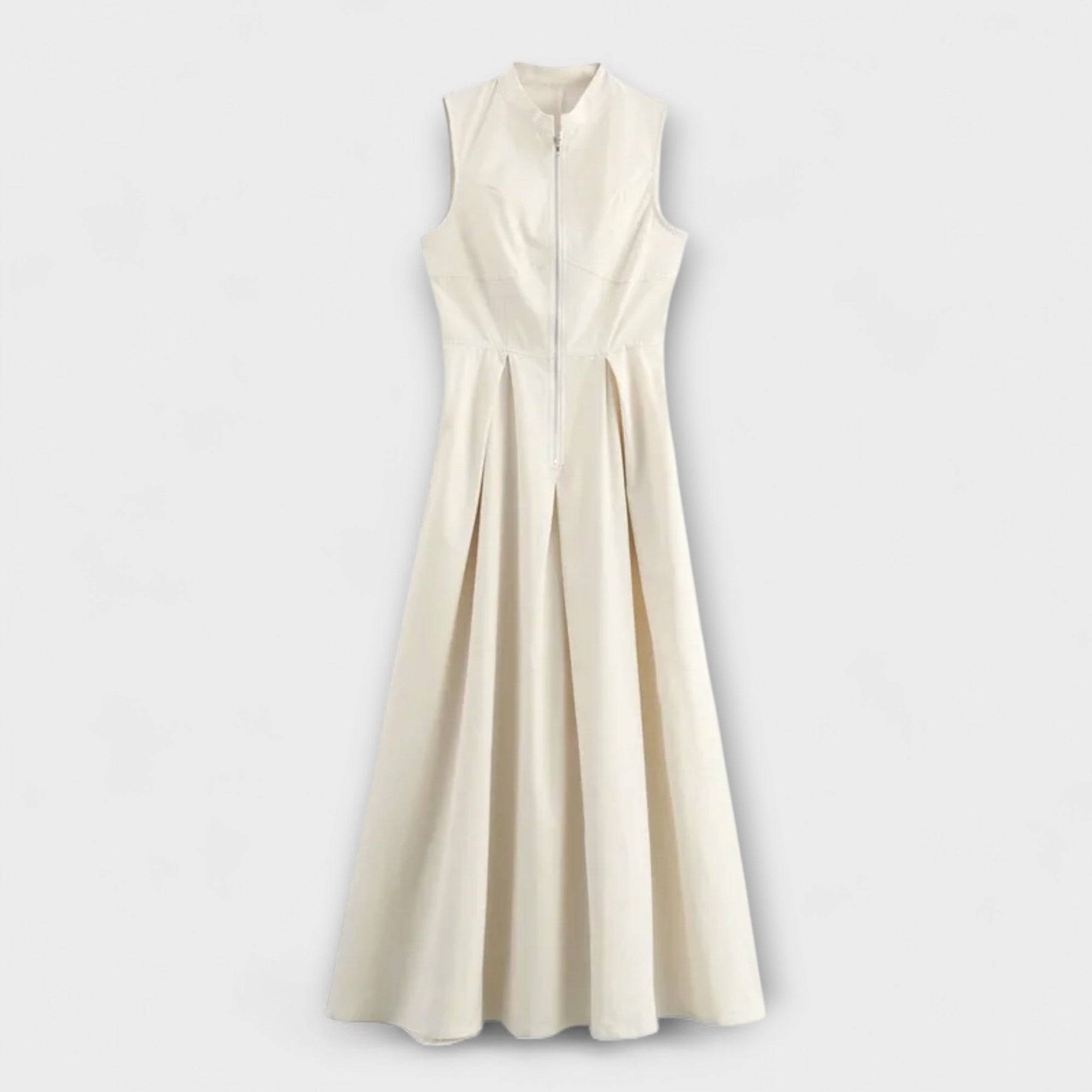 שמלות מיני ללא שרוולים עם פליסה