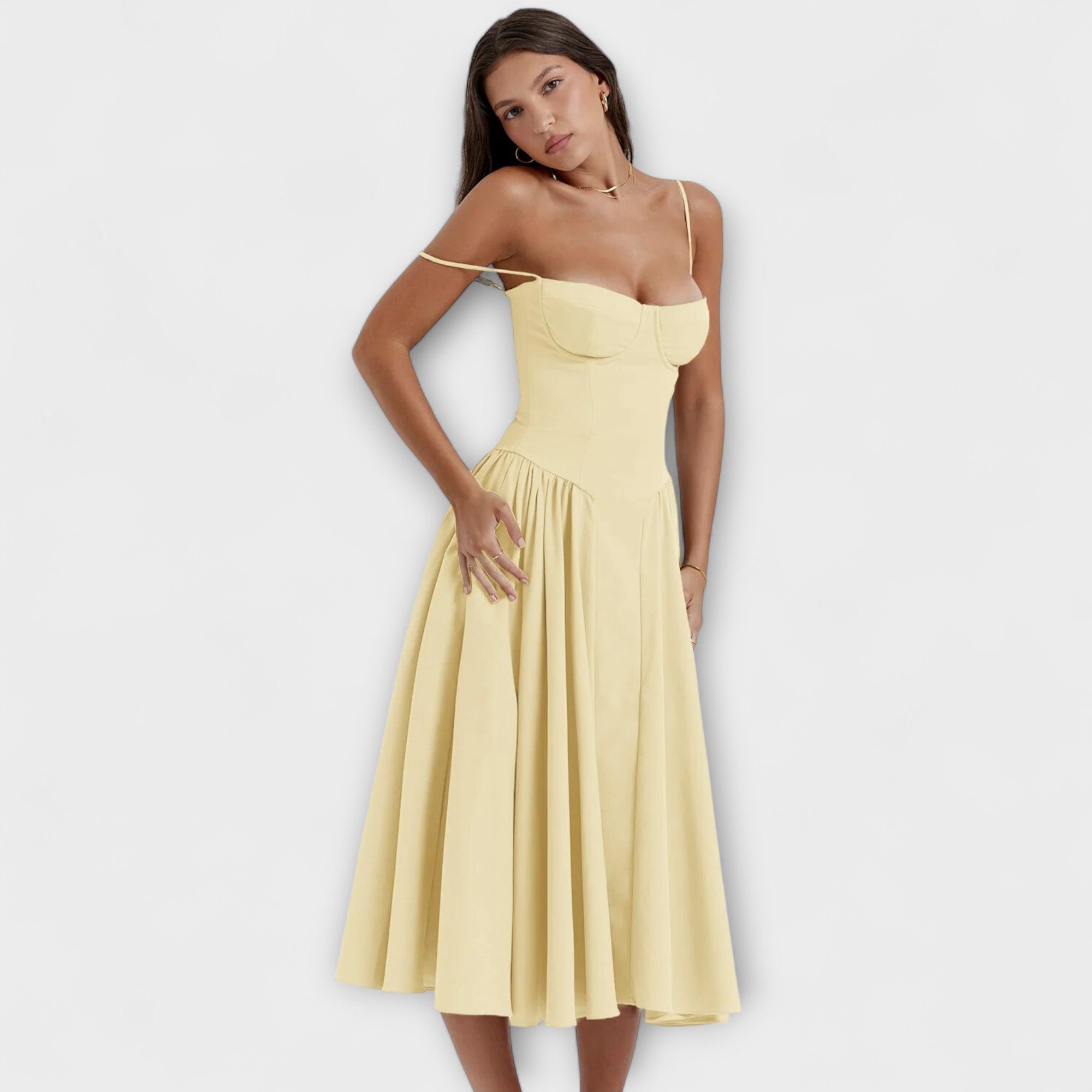 רוזלי - שמלת קורסט ללא שרוולים מעודנת