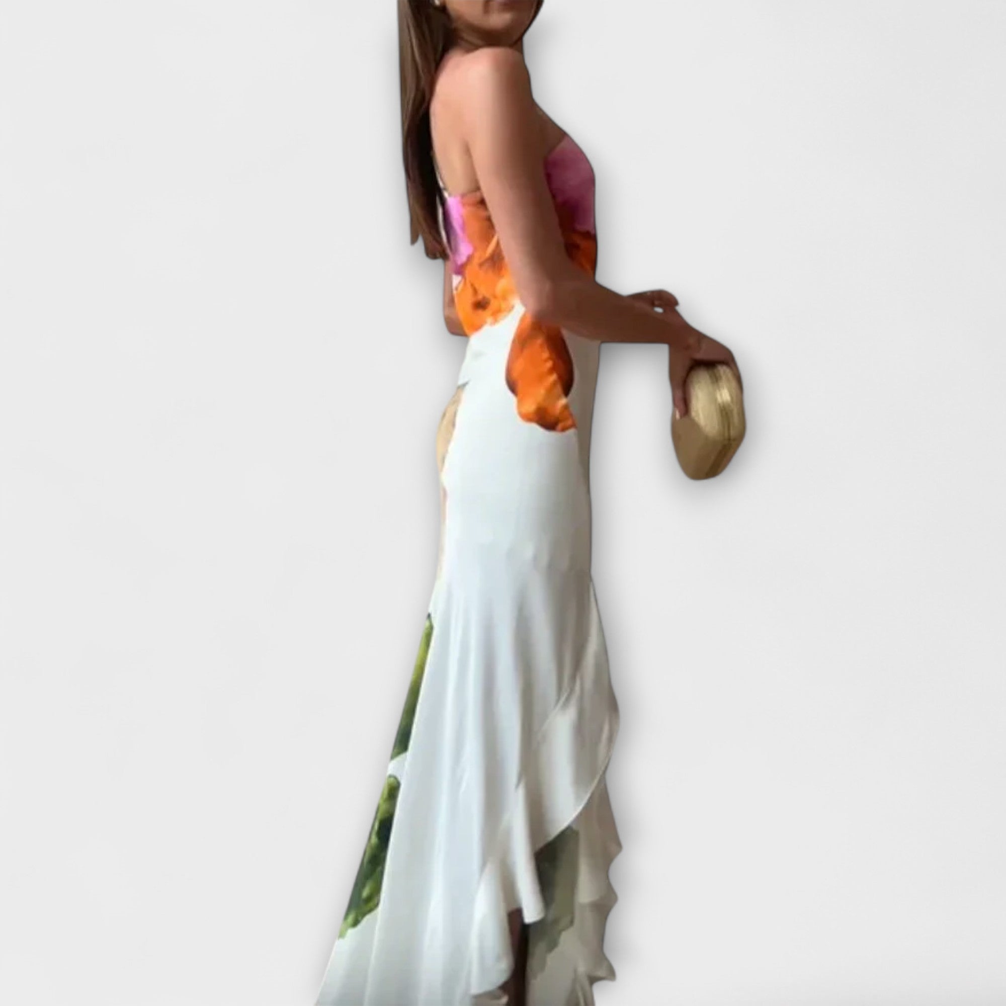 דה ספיר - שמלת מקסי פאטשוורק אלגנטית