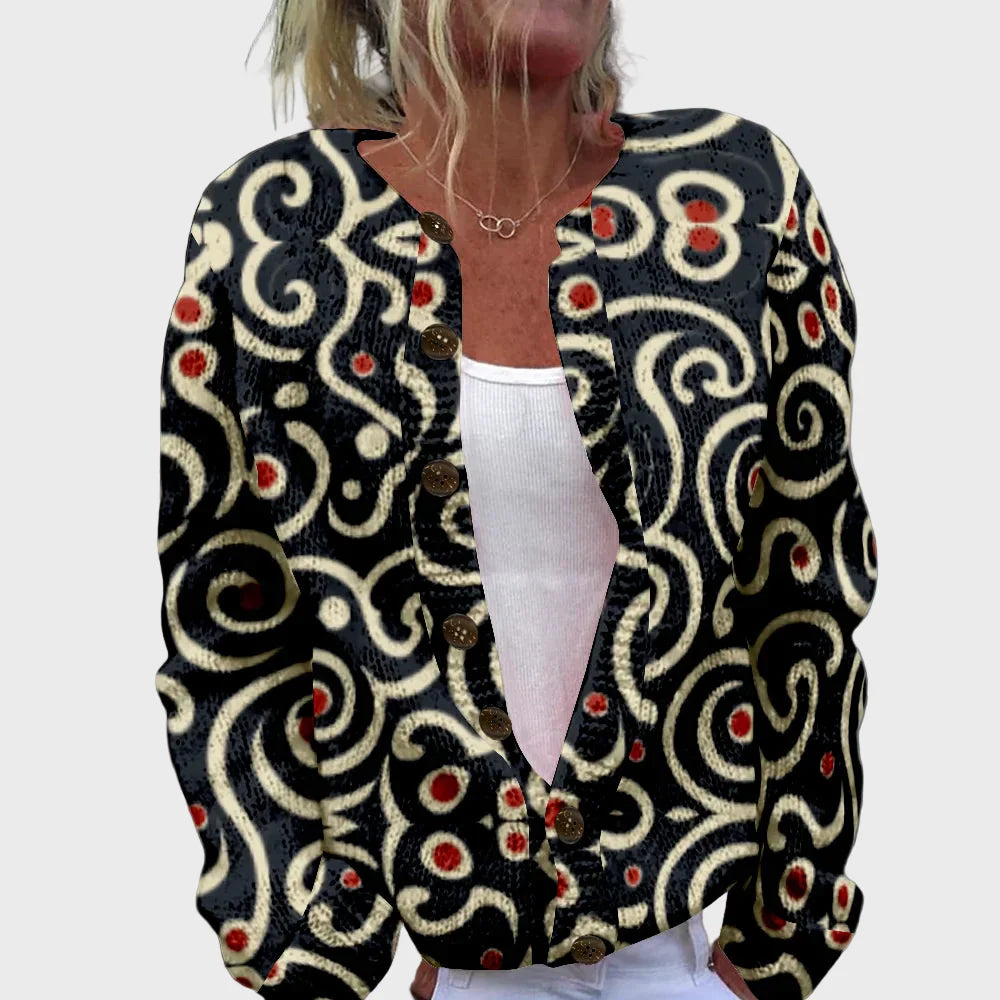 גופיית סרוגה אלגנטית עם עיצוב