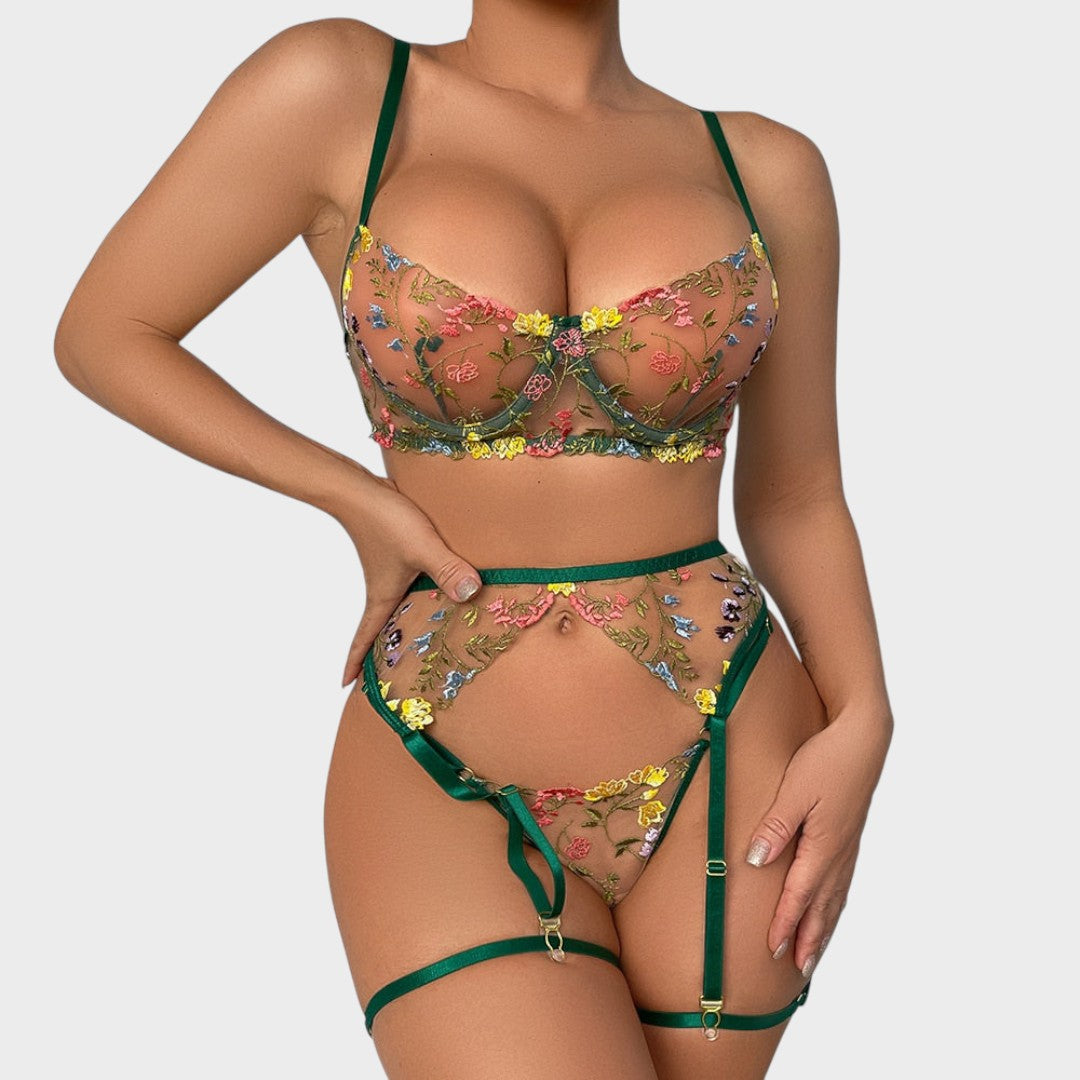 דייזי | סט תחתונים צרפתי של 3 חלקים