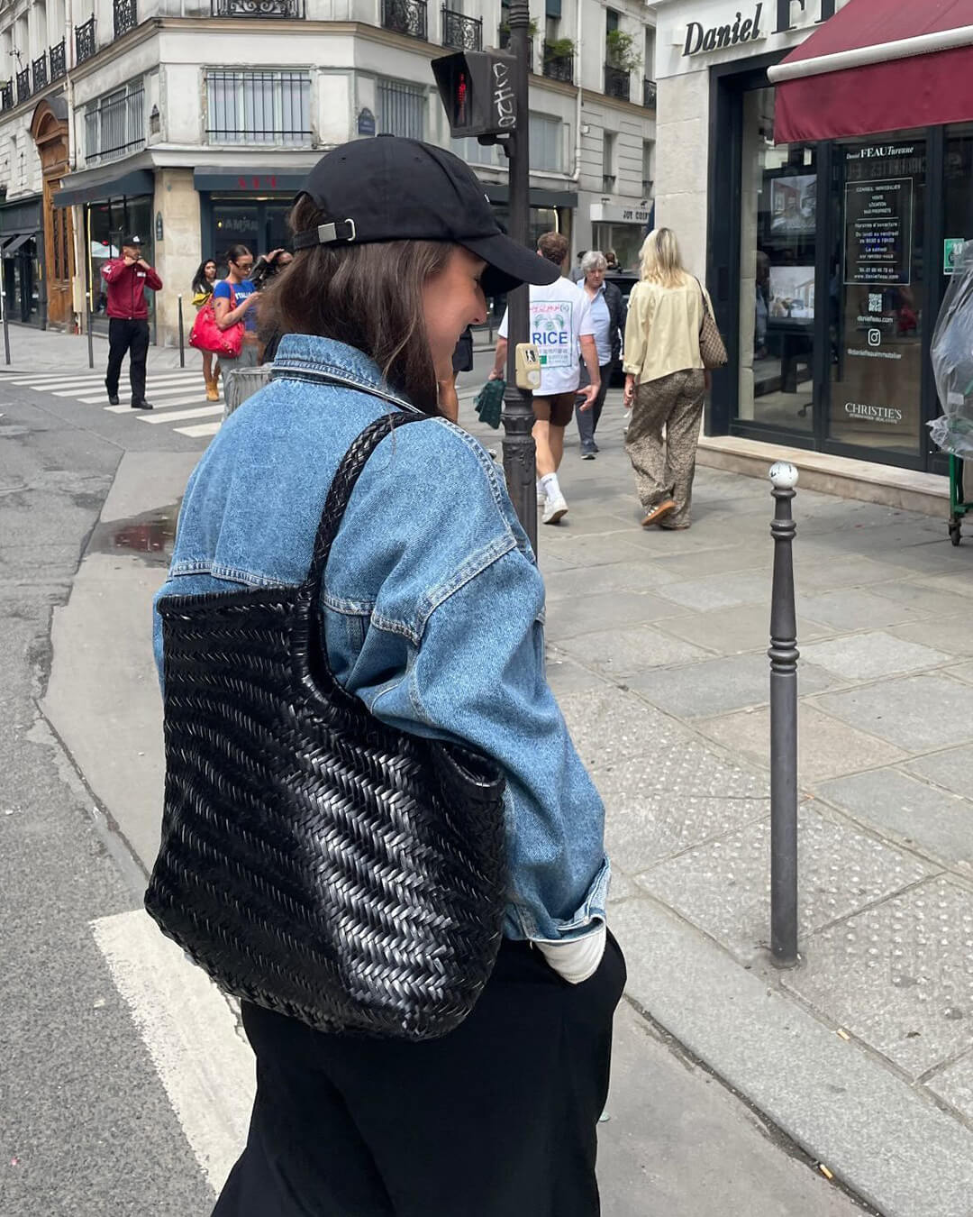 תיק ריקה מעור סינתטי קלוע