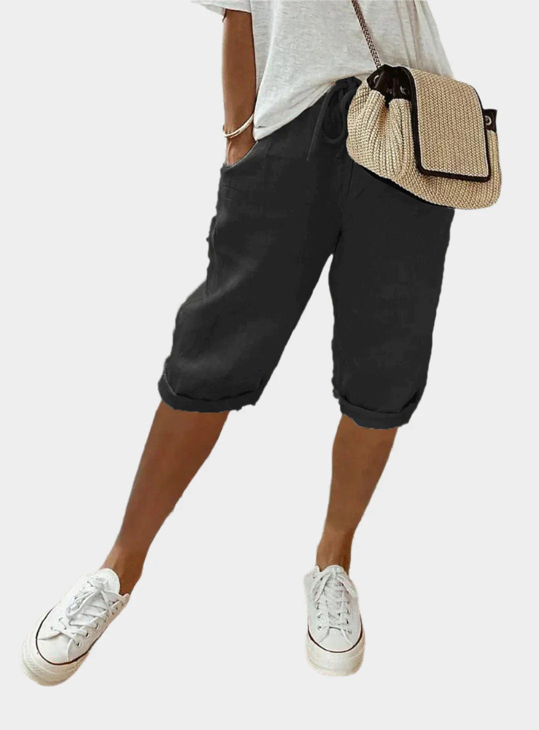 מכנסי לין נשים אלגנטיים