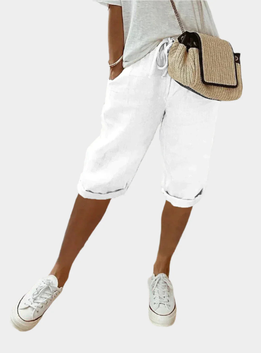 מכנסי לין נשים אלגנטיים