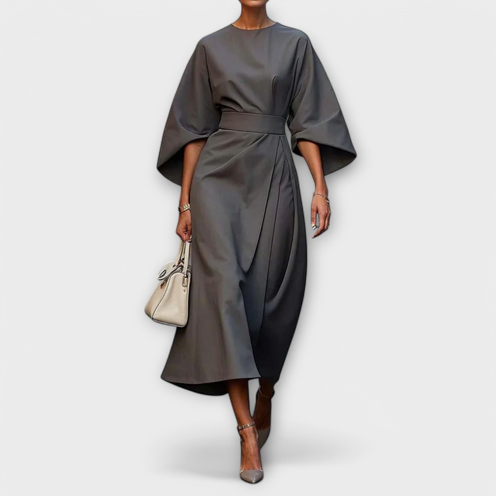 סוניה - שמלה אלגנטית עם שרוולים