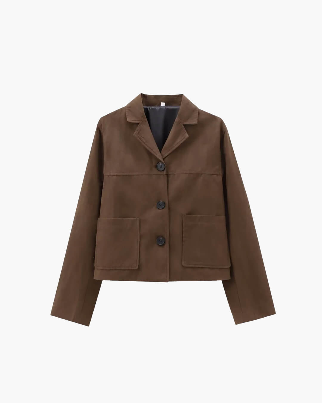 מעיל קצר מעור זמש לנשים בעיצוב צמוד - מעיל חיצוני אלגנטי לסתיו