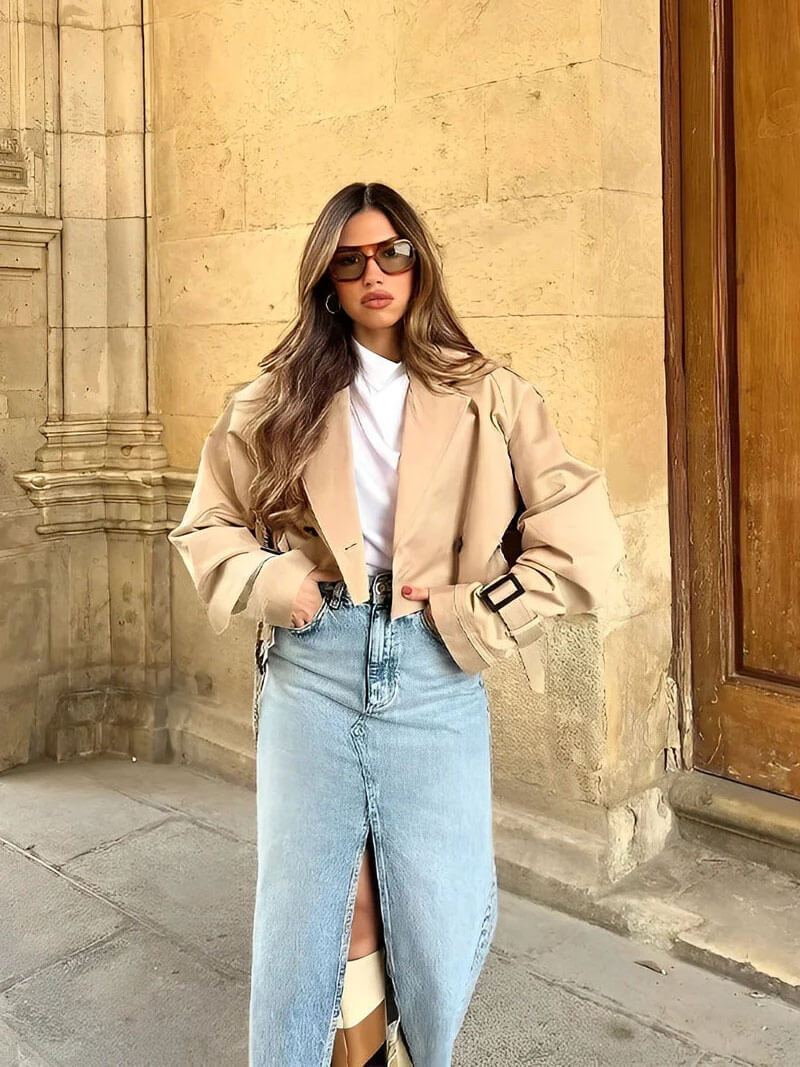 מעיל טרנץ' בלייר קצר