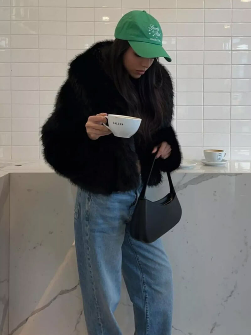 מעיל עור סינתטי ג'נה