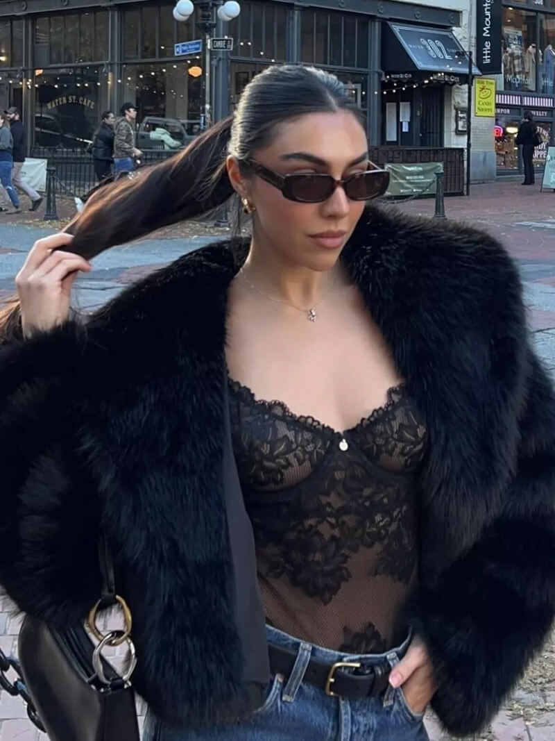 מעיל עור סינתטי ג'נה