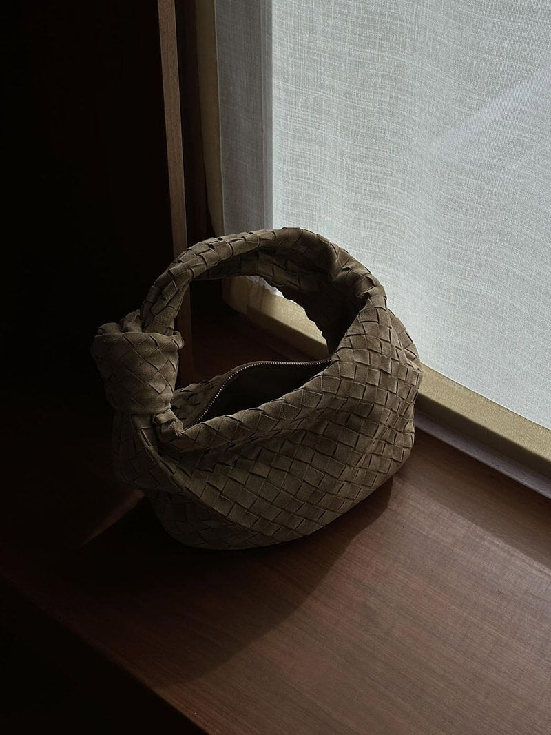 תיק בד בינוני מעור זמש